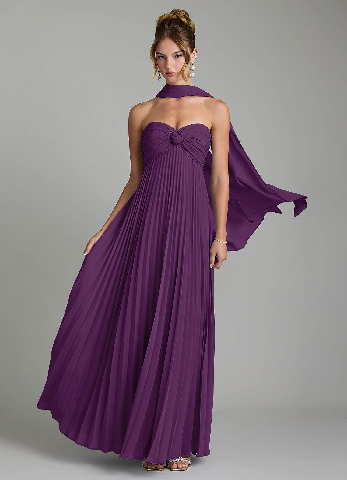 Tempest A-Line Sweetheart Chiffon Bridesmaid Dress in Grape