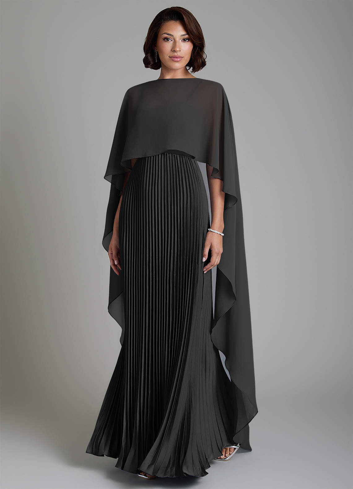 Micah A-Line Sweetheart Stretch Satin and Chiffon Bridesmaid Dress in black
