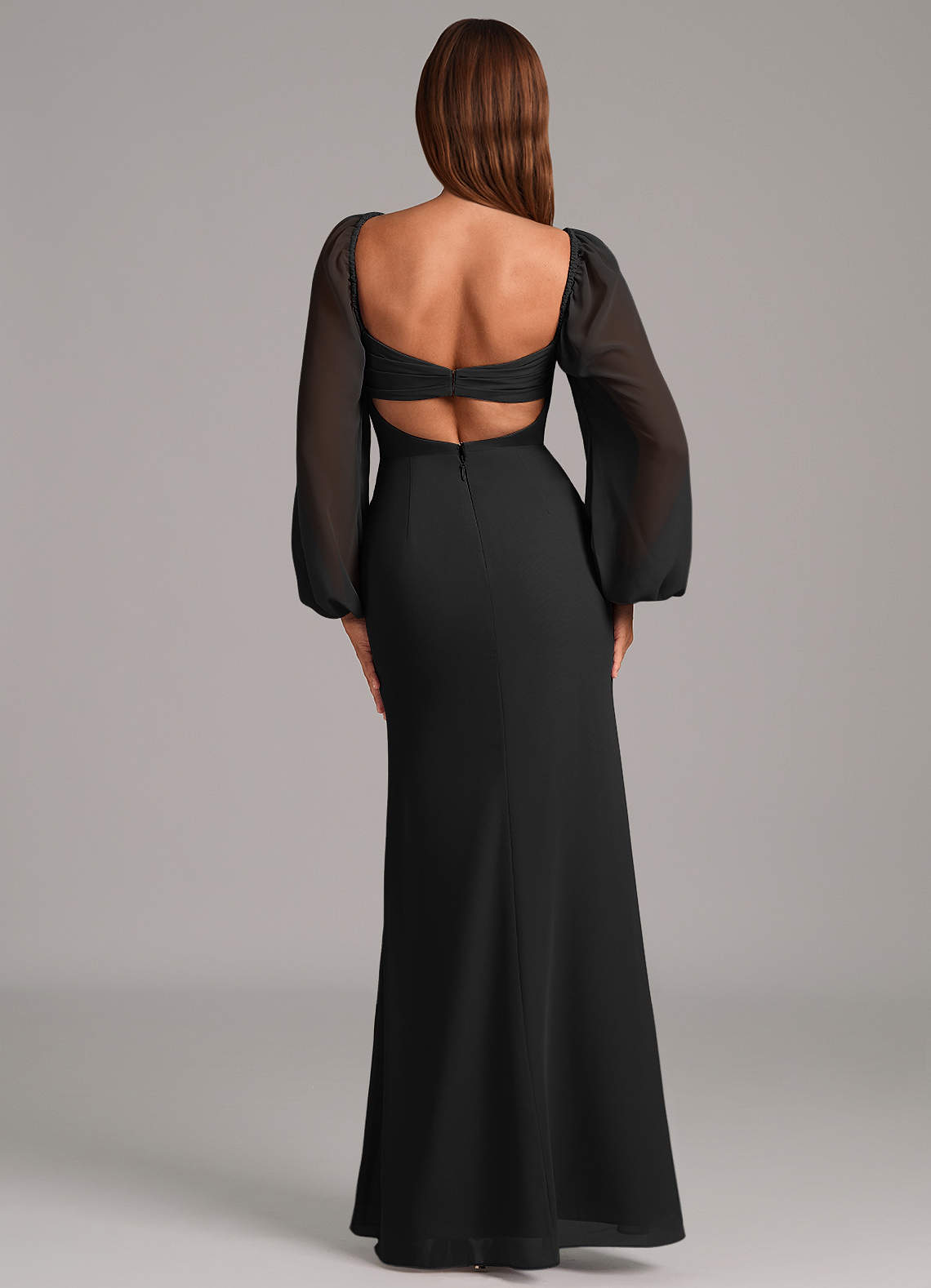Brixley Mermaid Sweetheart Chiffon Bridesmaid Dress in black