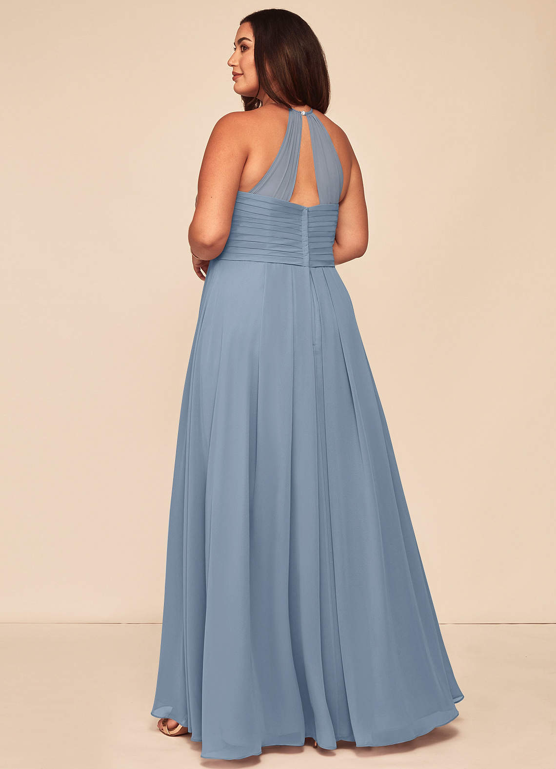 Ginger A-Line Halter Chiffon Bridesmaid Dress