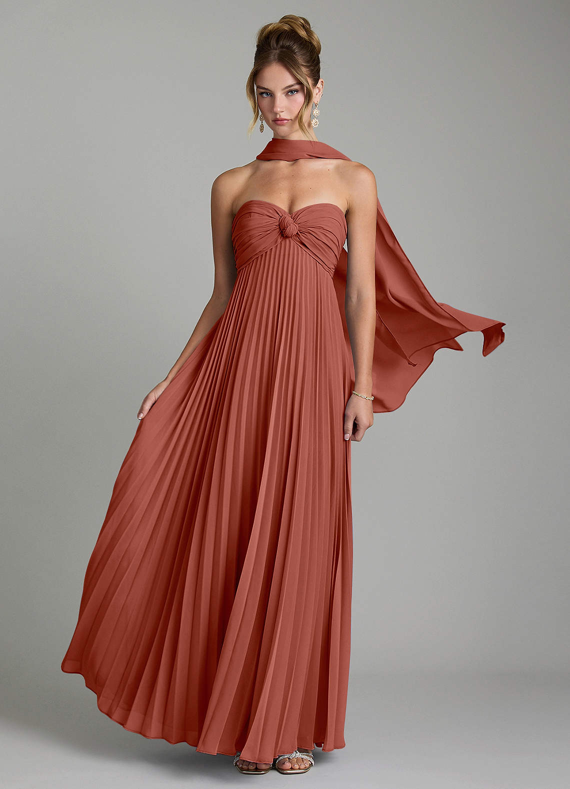 Tempest A-Line Sweetheart Chiffon Bridesmaid Dress in Auburn