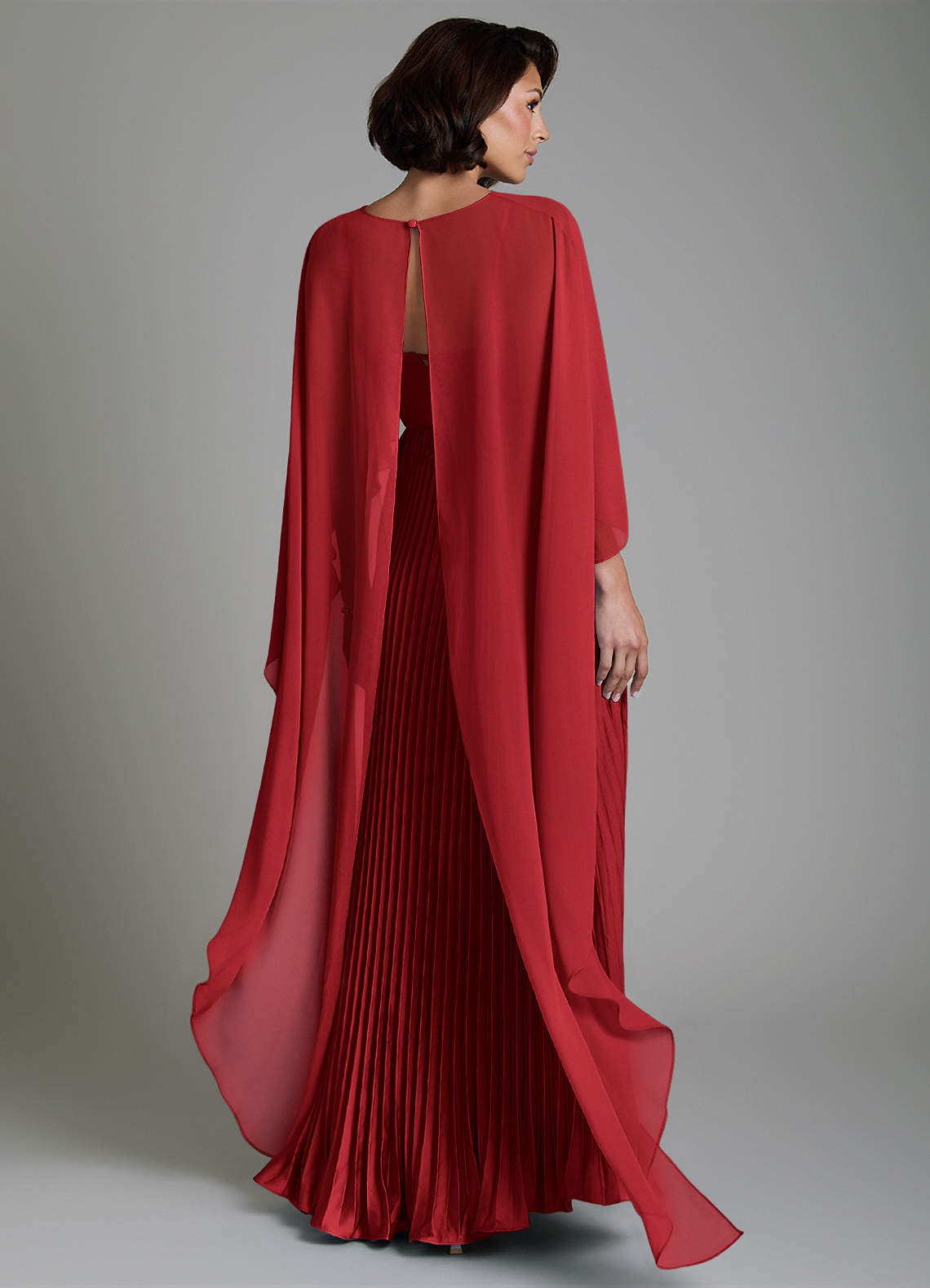 Micah A-Line Sweetheart Stretch Satin and Chiffon Bridesmaid Dress in Scarlet
