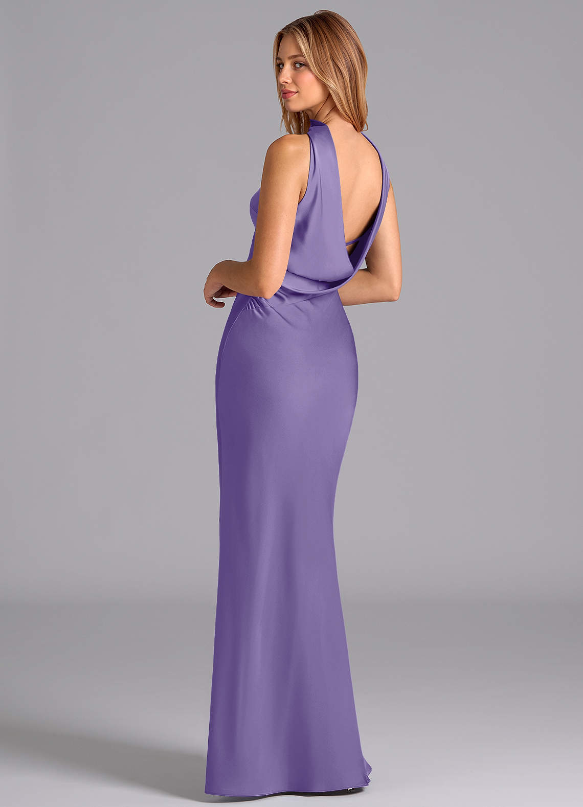 Lusinda Mermaid Strapless Stretch Satin Bridesmaid Dress in Tahiti