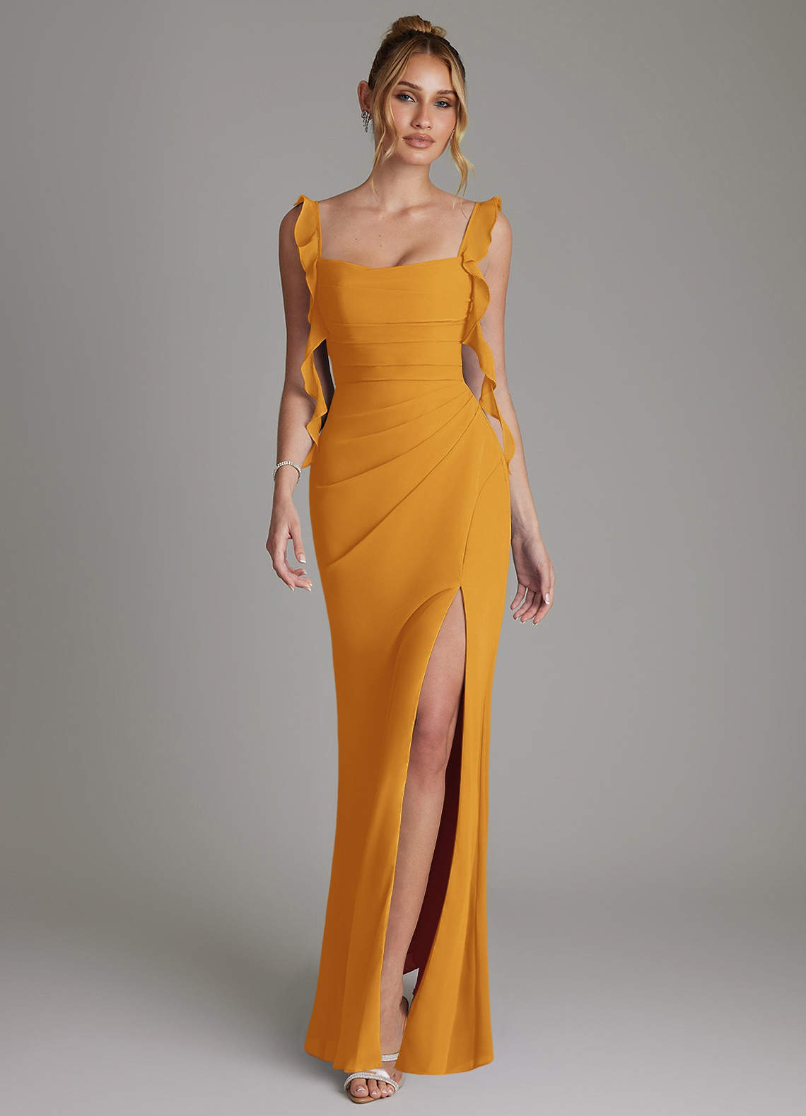 Jessamine Mermaid Sweetheart Chiffon Bridesmaid Dress in butterscotch