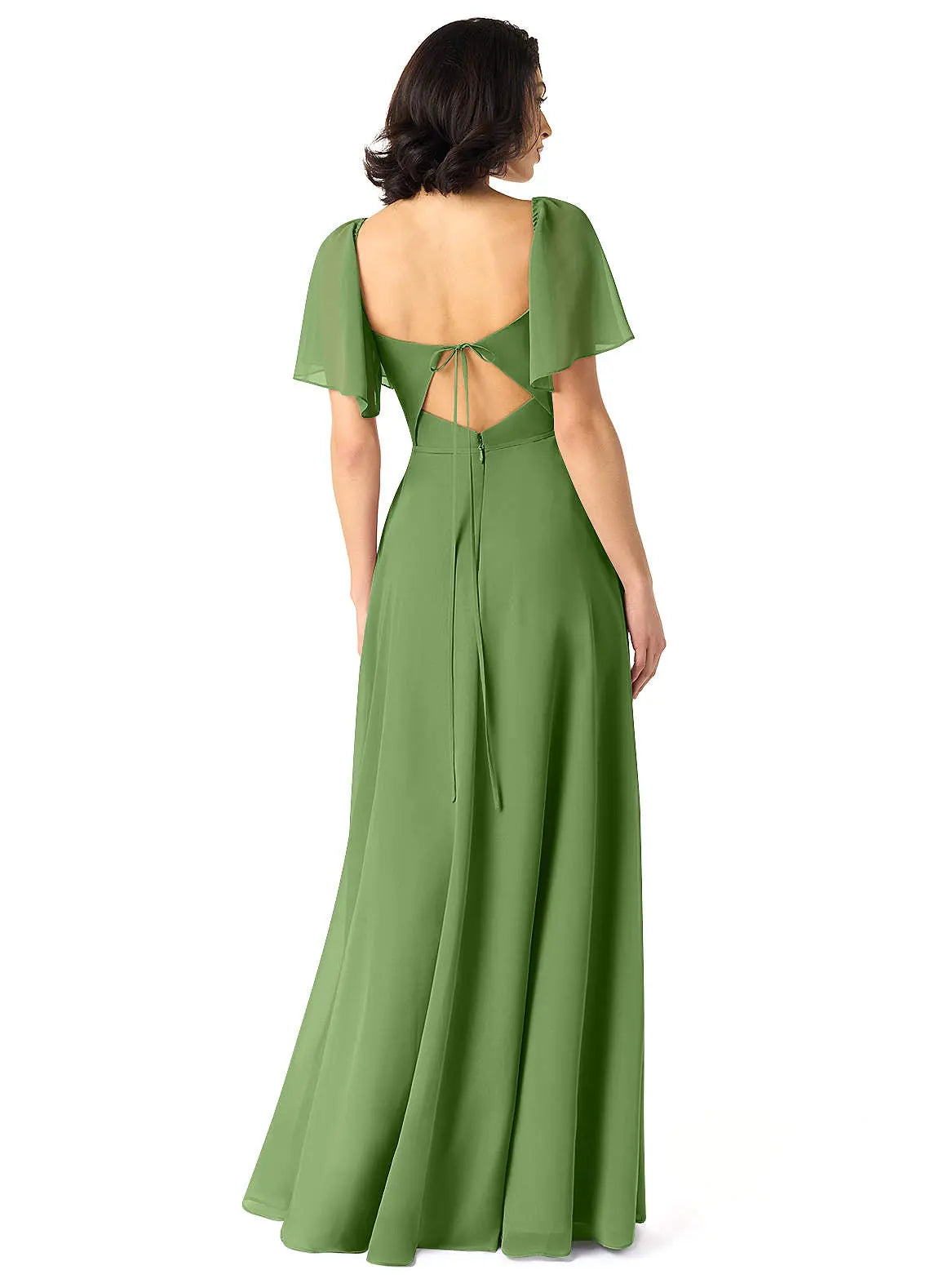 Chloe A-Line Sweetheart Chiffon Bridesmaid Dress in Basil