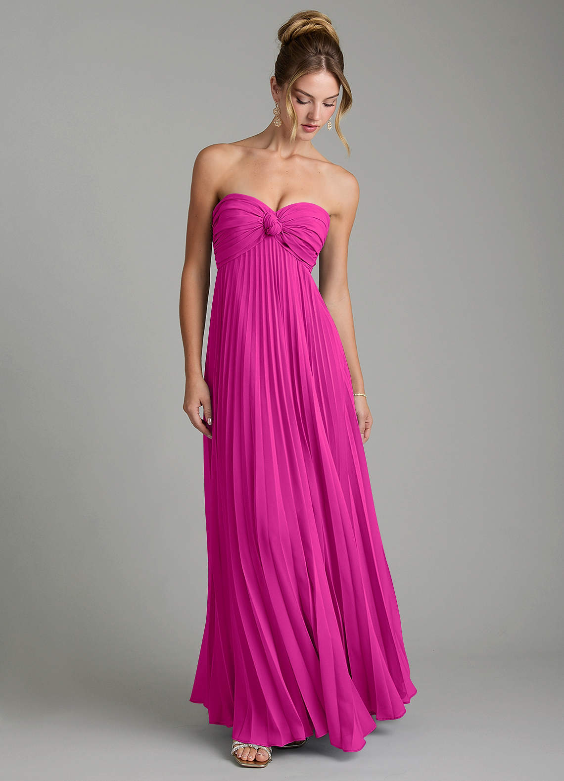 Tempest A-Line Sweetheart Chiffon Bridesmaid Dress in Fuchsia
