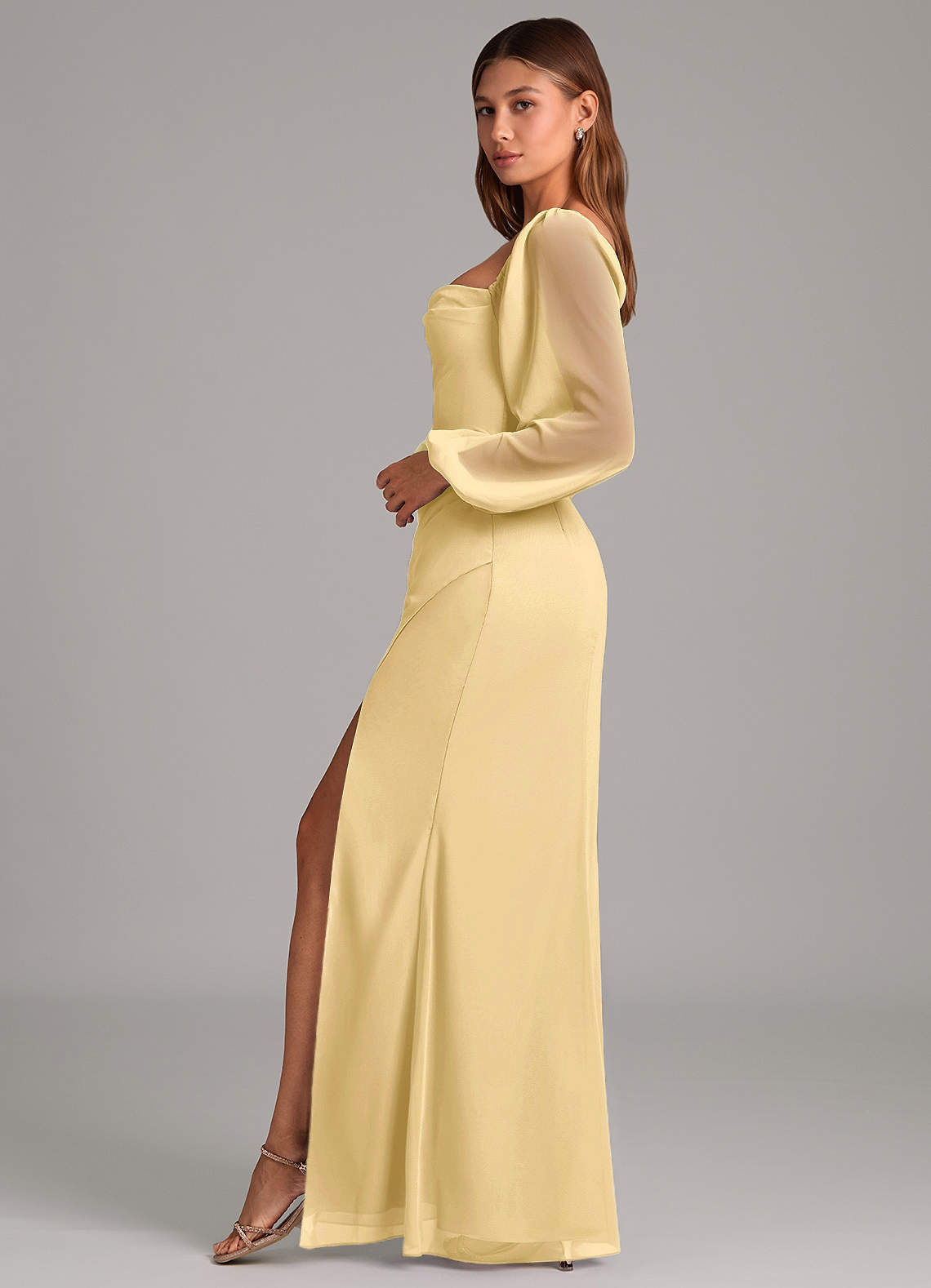 Brixley Mermaid Sweetheart Chiffon Bridesmaid Dress in Butter