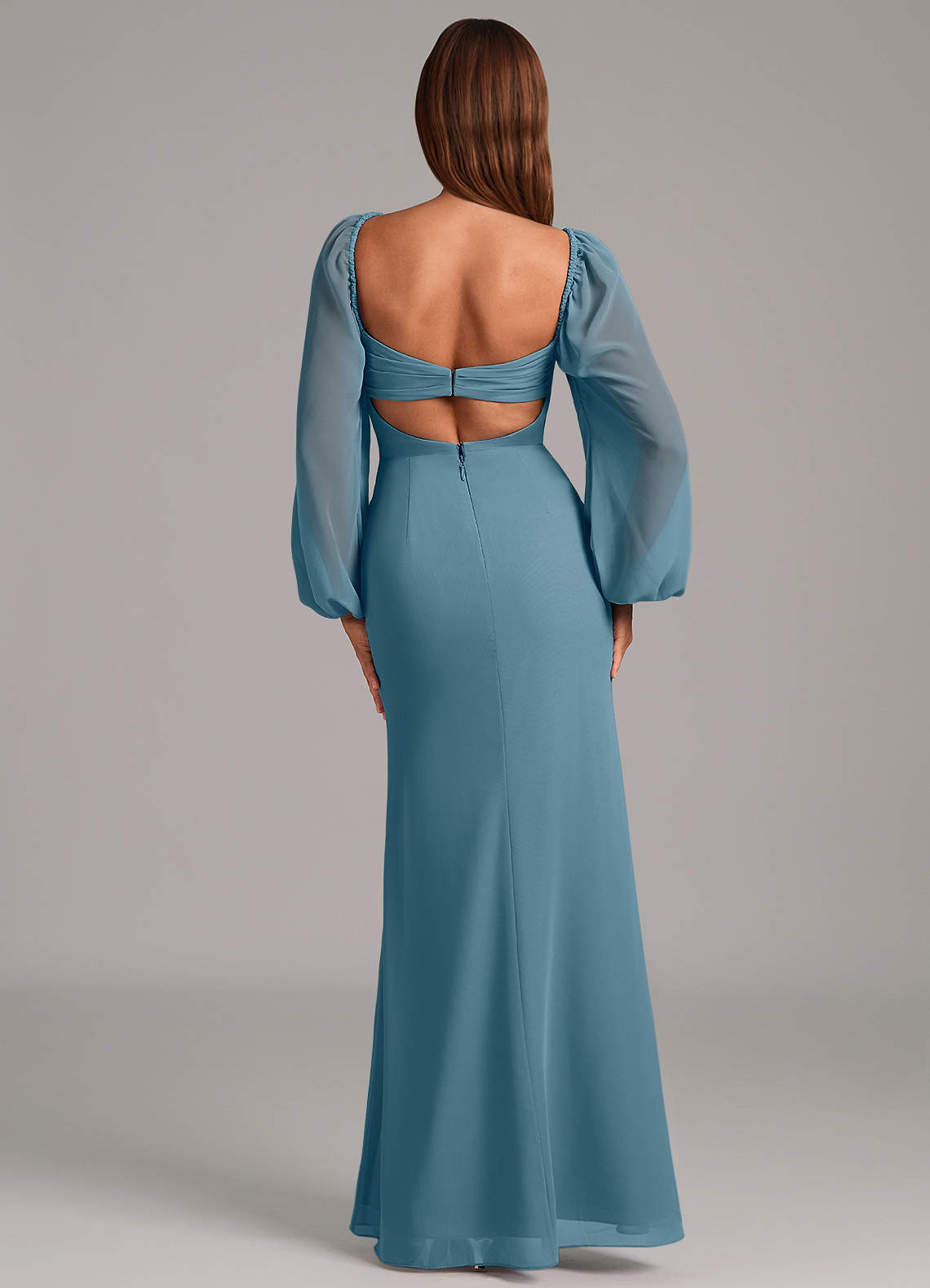 Brixley Mermaid Sweetheart Chiffon Bridesmaid Dress in Bermuda