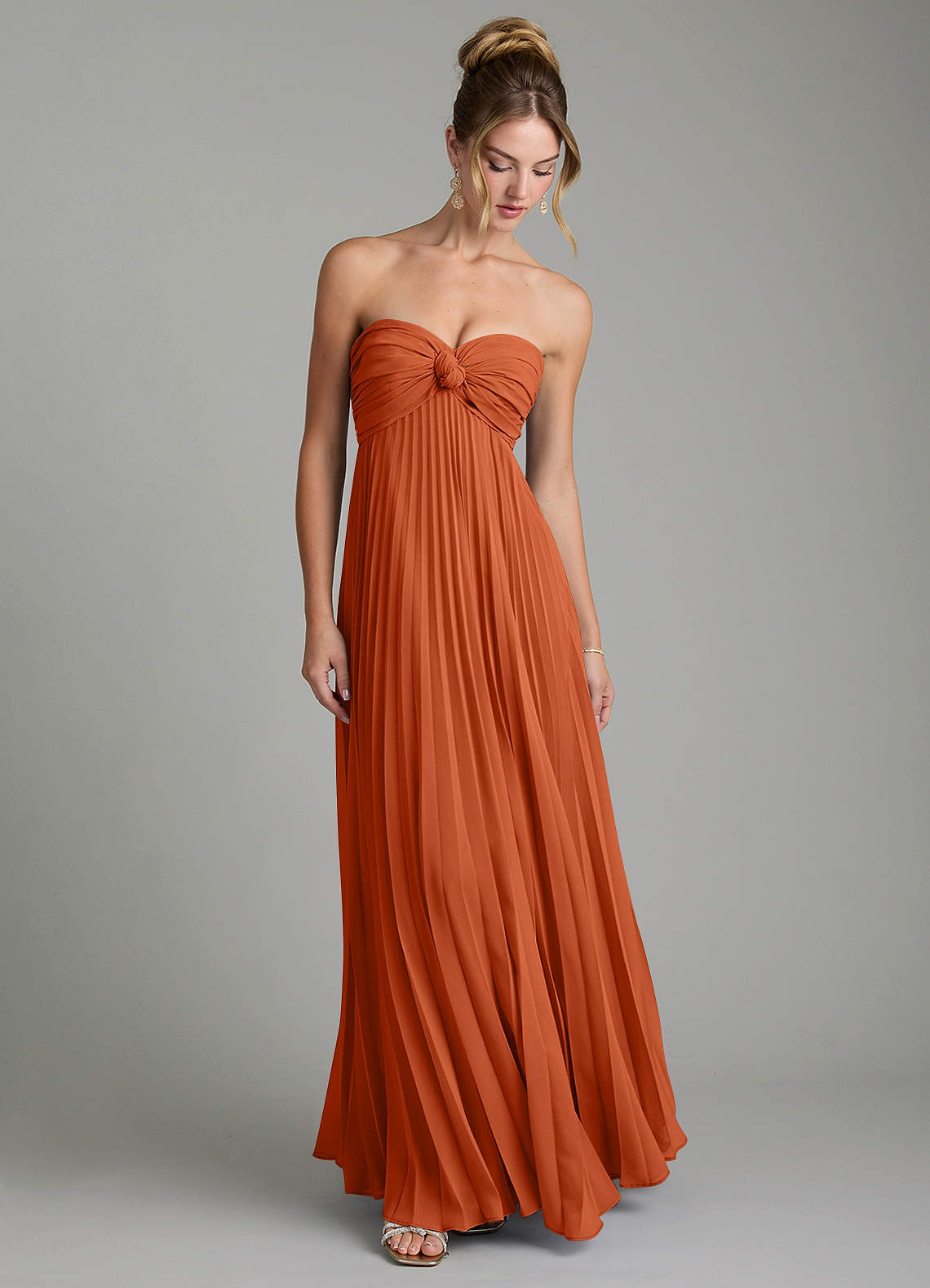 Tempest A-Line Sweetheart Chiffon Bridesmaid Dress in Burnt Orange