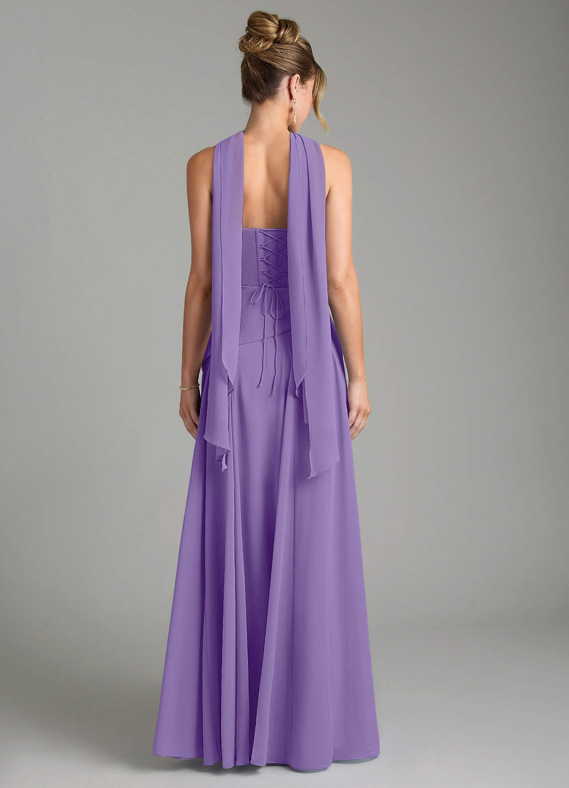 Gabriela A-Line Cowl-Neck Chiffon Bridesmaid Dress in Tahiti