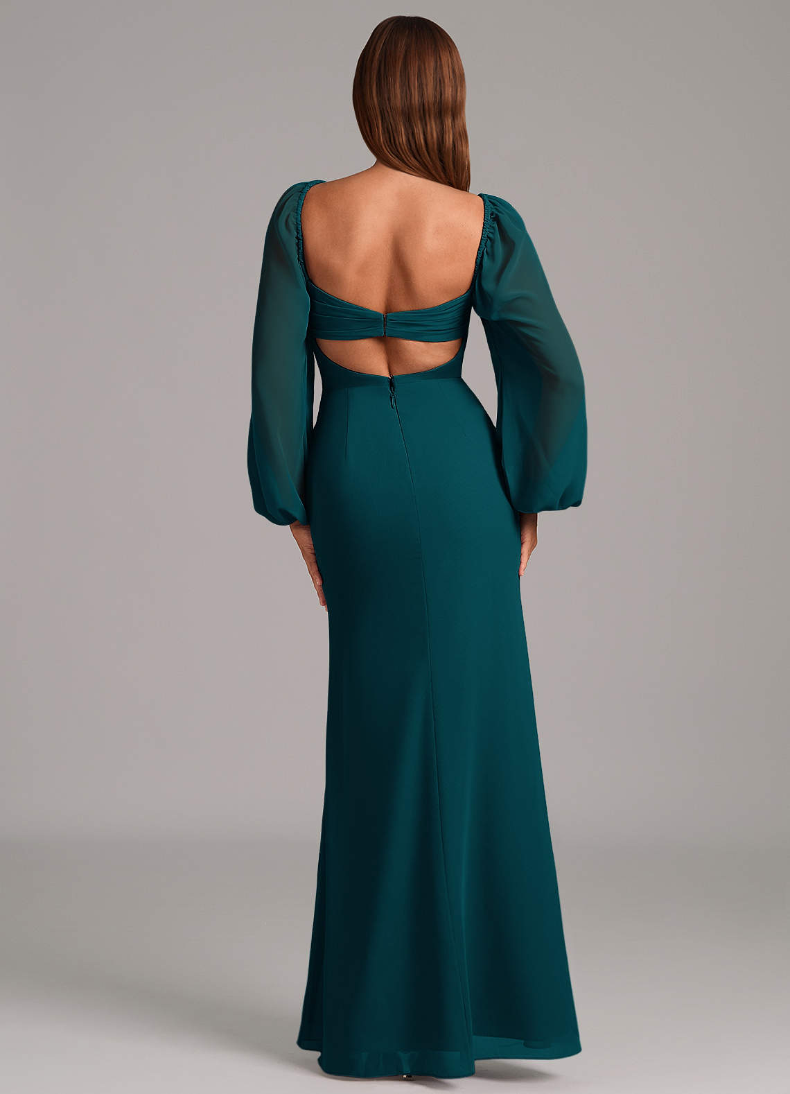 Brixley Mermaid Sweetheart Chiffon Bridesmaid Dress in Pine