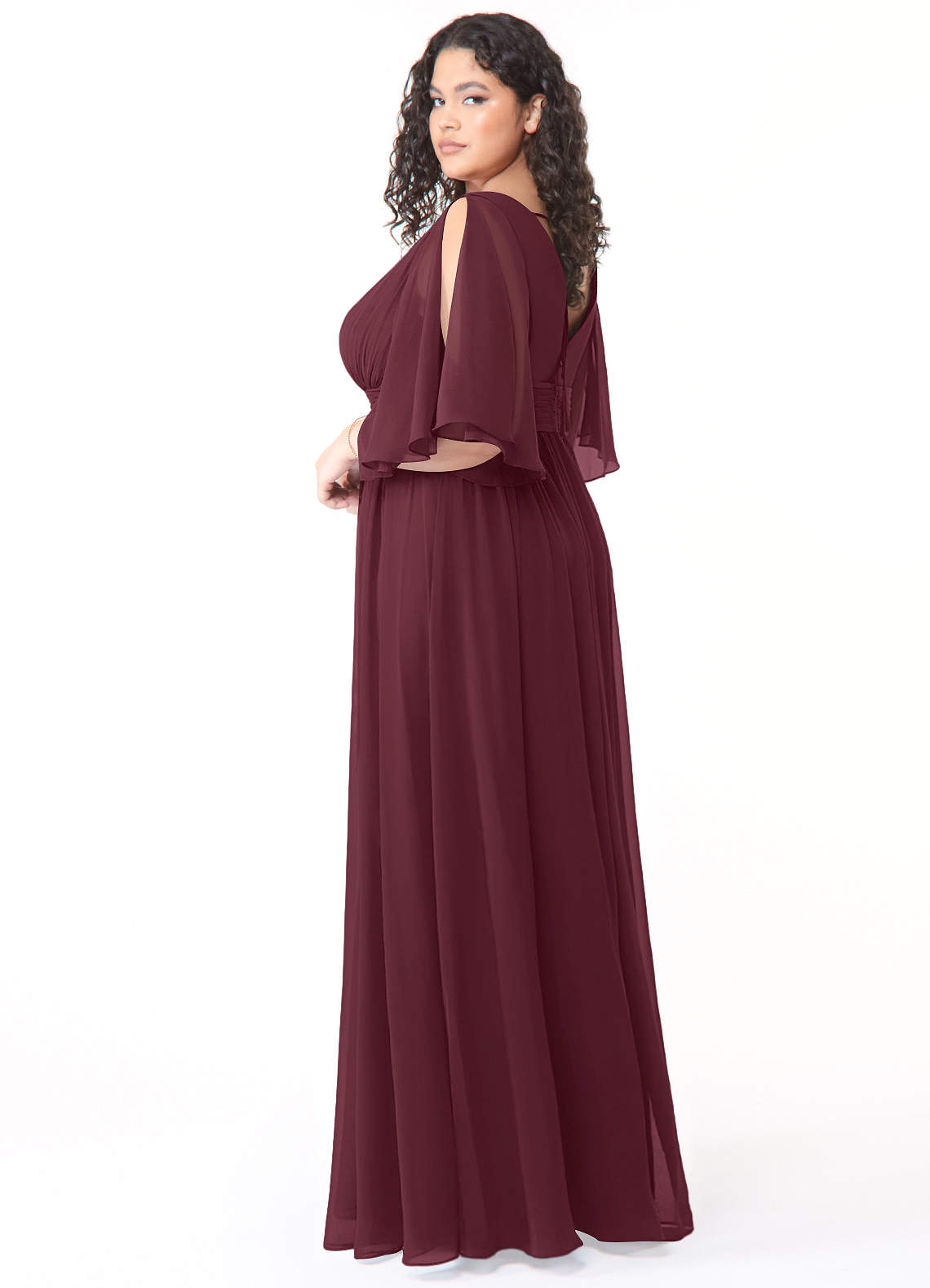 Temeka A-Line V-Neck Chiffon Bridesmaid Dress