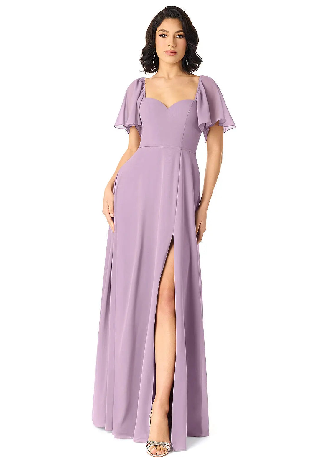 Chloe A-Line Sweetheart Chiffon Bridesmaid Dress in Wisteria