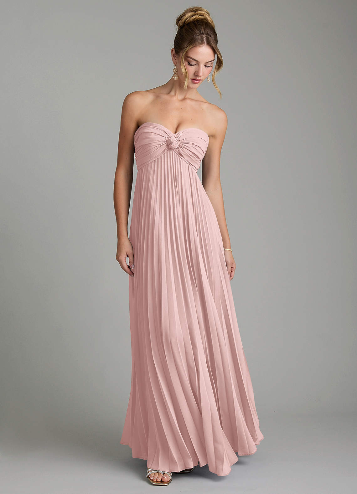 Tempest A-Line Sweetheart Chiffon Bridesmaid Dress in Powder Pink