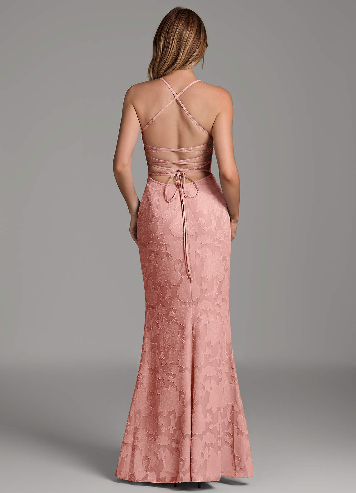 Dara Mermaid Sweetheart Floral Burnout Bridesmaid Dress in Rosette