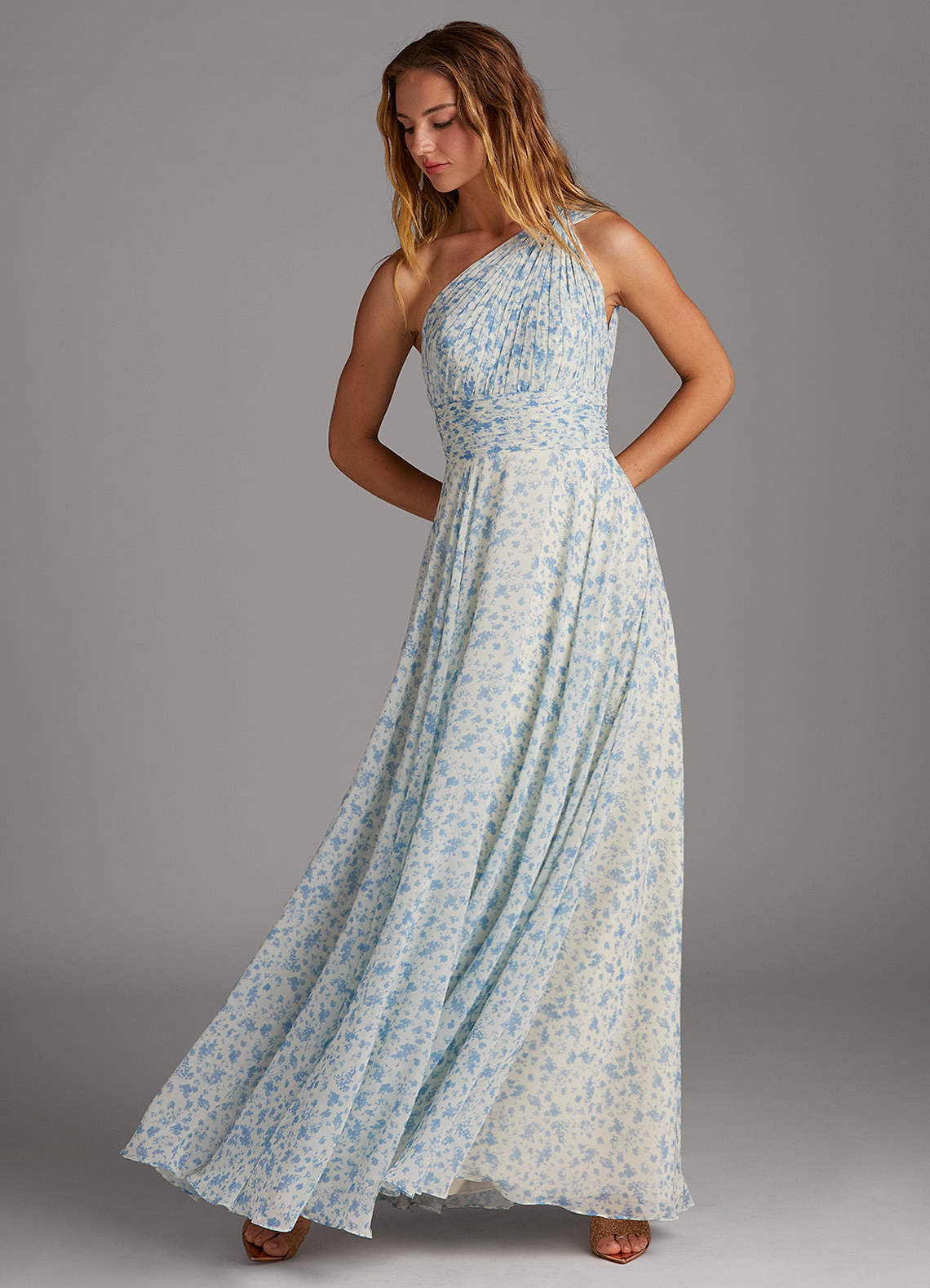 Blue And White Ditsy Floral