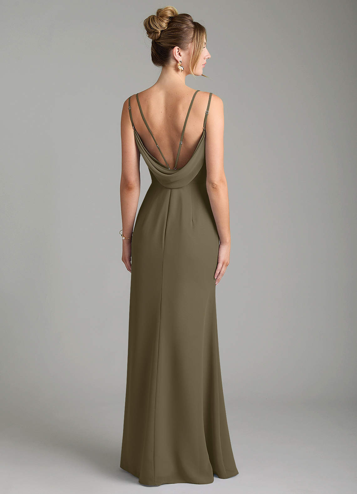 Egypt Sheath Sweetheart Chiffon Bridesmaid Dress in Willow Green