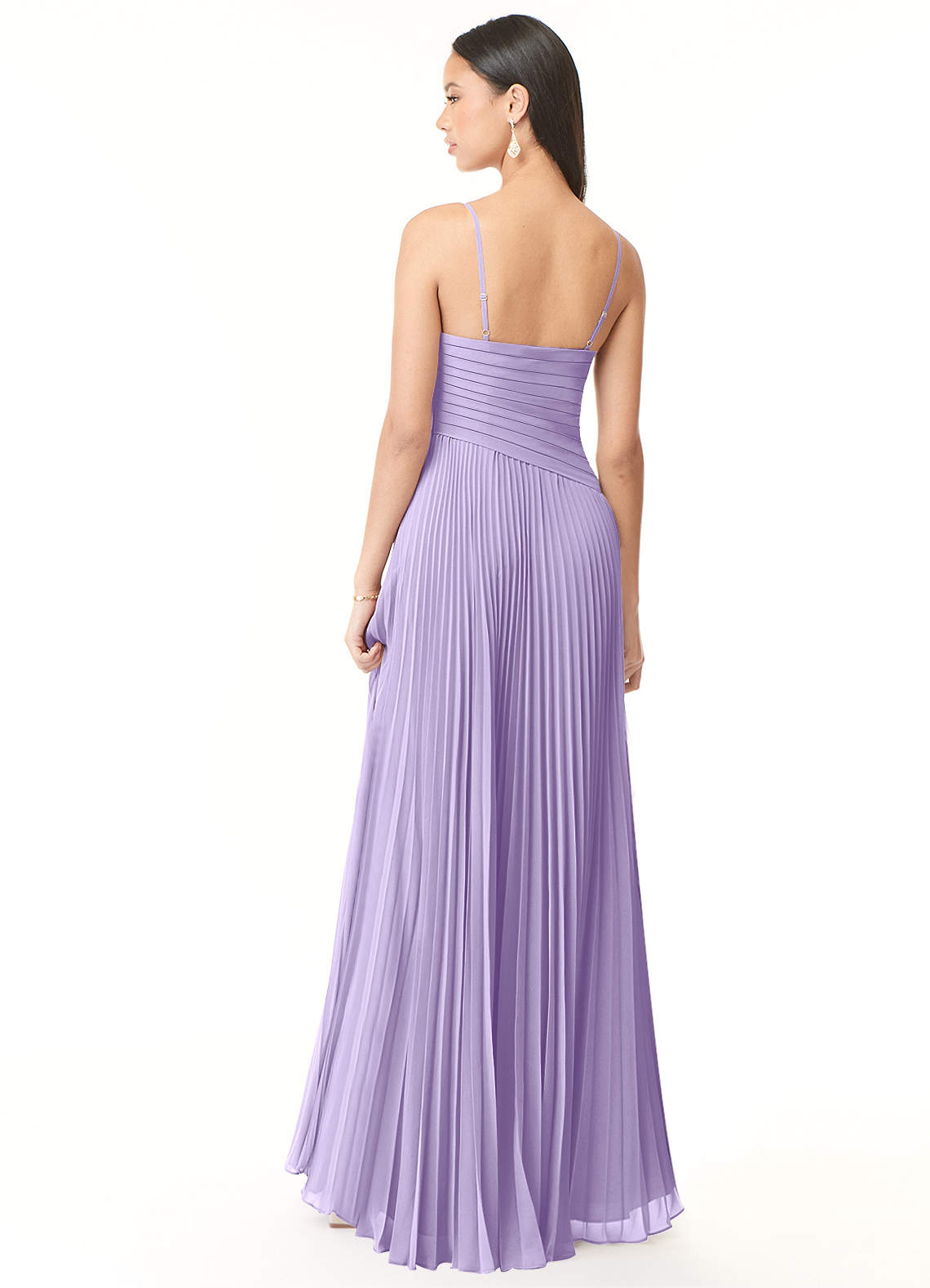 Vini A-Line V-Neck Chiffon Bridesmaid Dress in Lilac