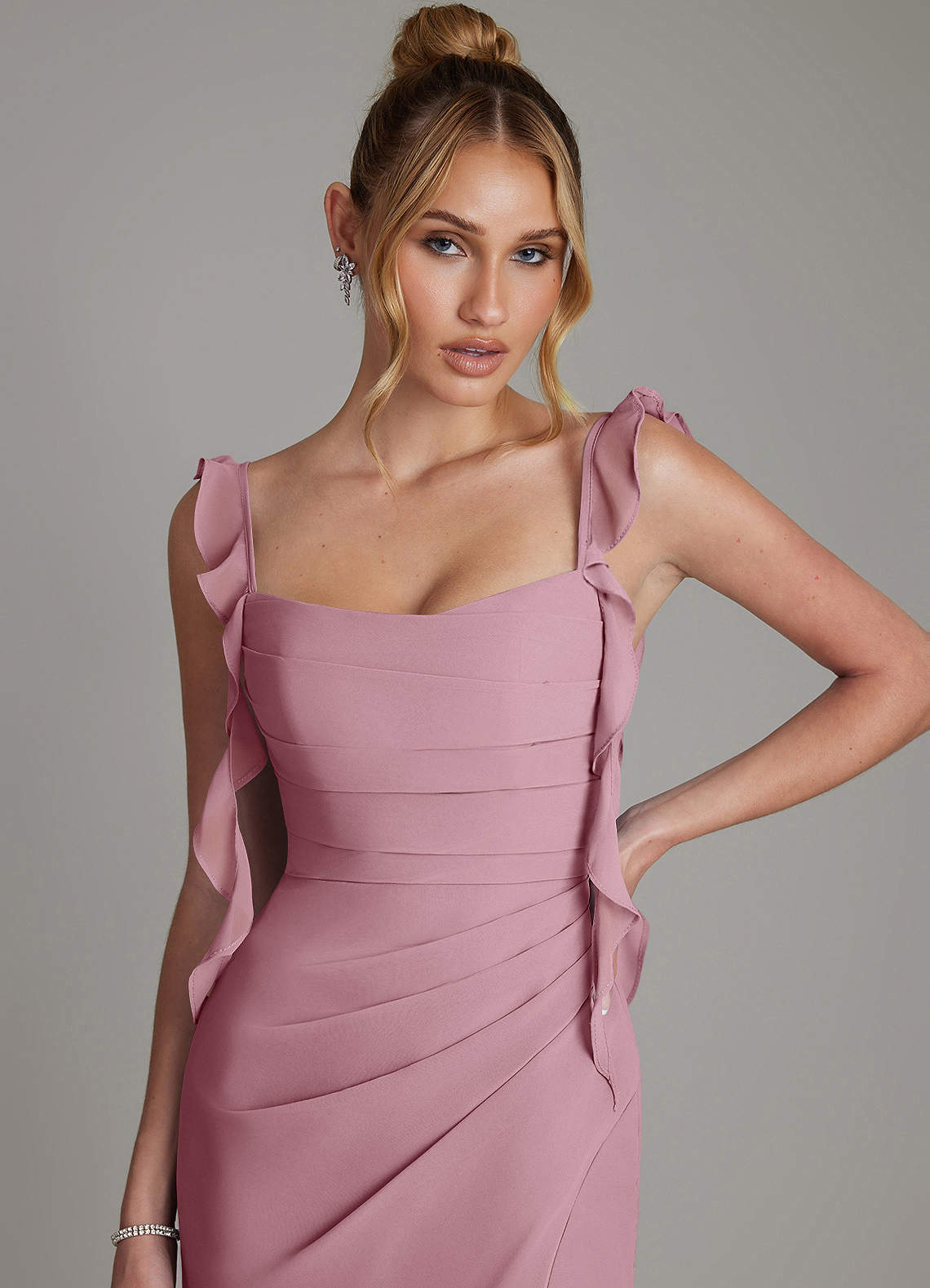 Jessamine Mermaid Sweetheart Chiffon Bridesmaid Dress in Vintage Mauve