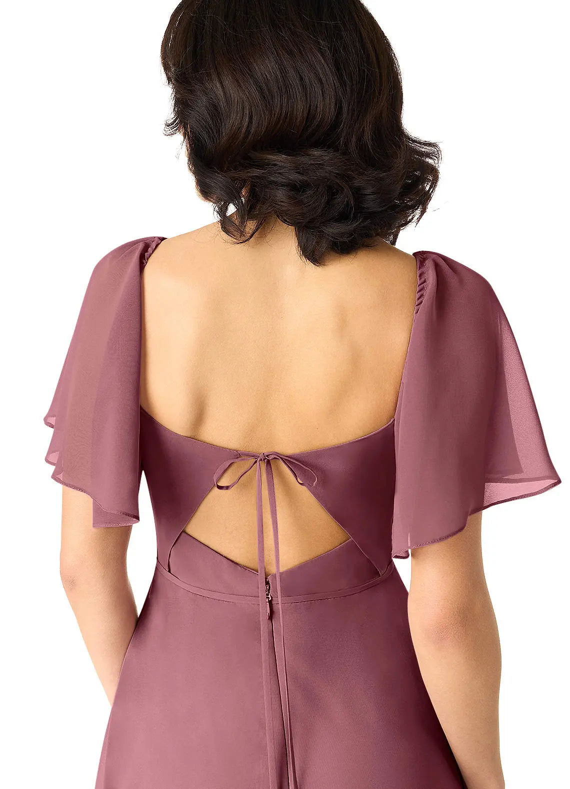 Chloe A-Line Sweetheart Chiffon Bridesmaid Dress in Desert Rose