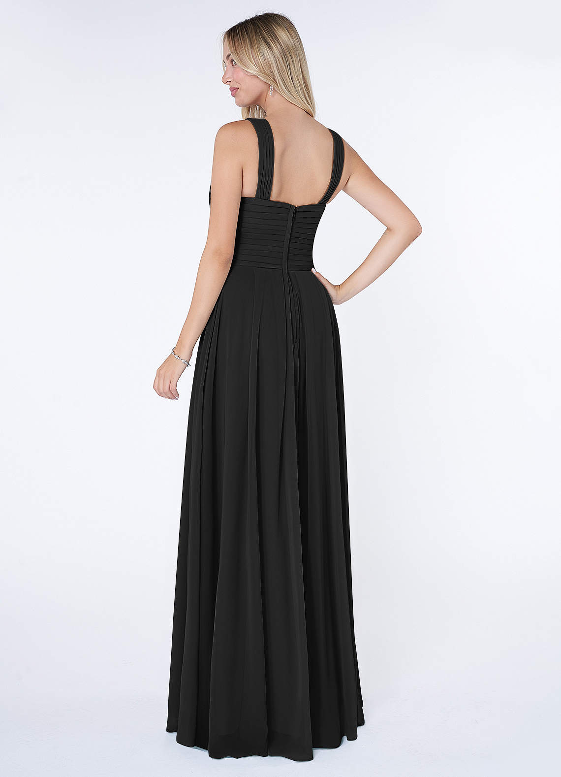 Kaleigh A-Line Halter Chiffon Bridesmaid Dress