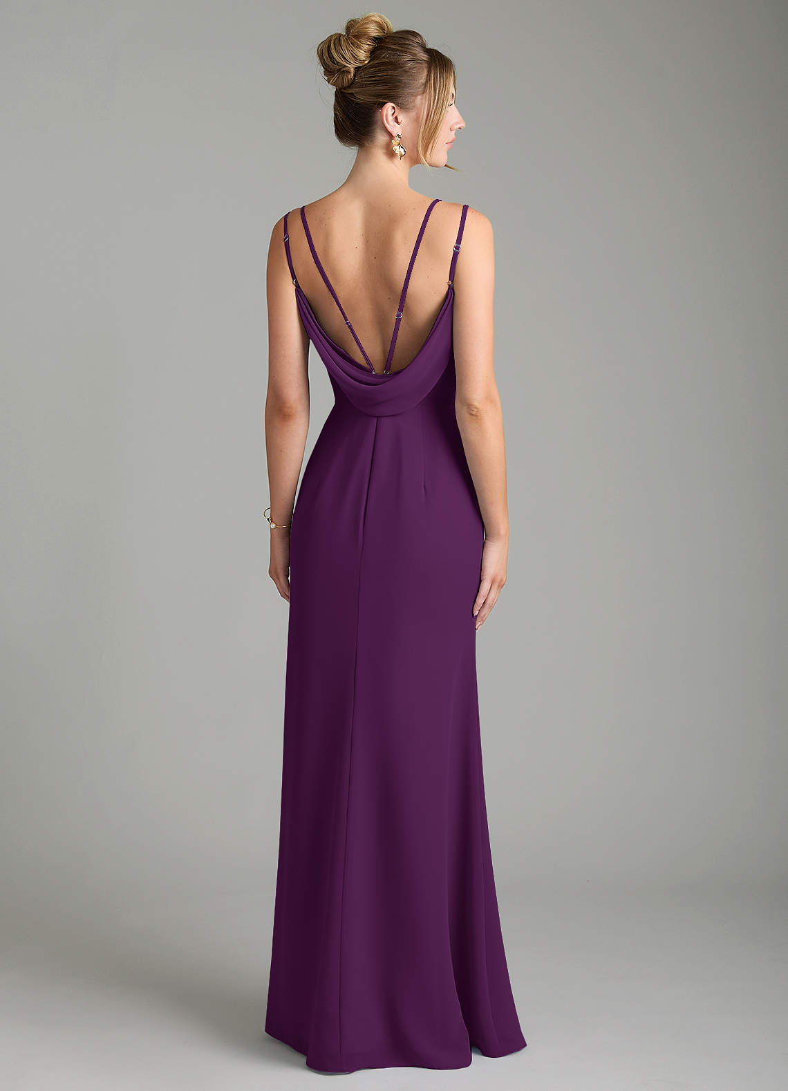 Egypt Sheath Sweetheart Chiffon Bridesmaid Dress in Grape