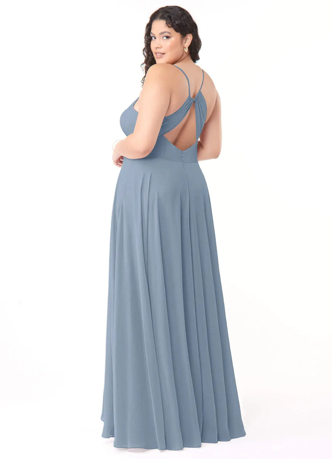 Avelina A-Line V-Neck Chiffon Bridesmaid Dress