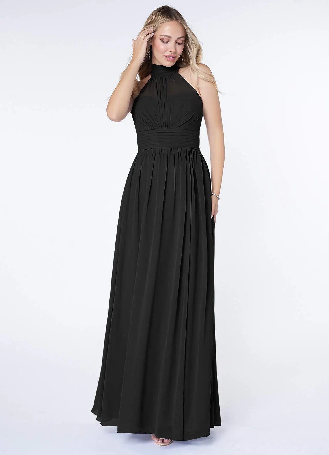 Iman A-Line Halter Chiffon Bridesmaid Dress