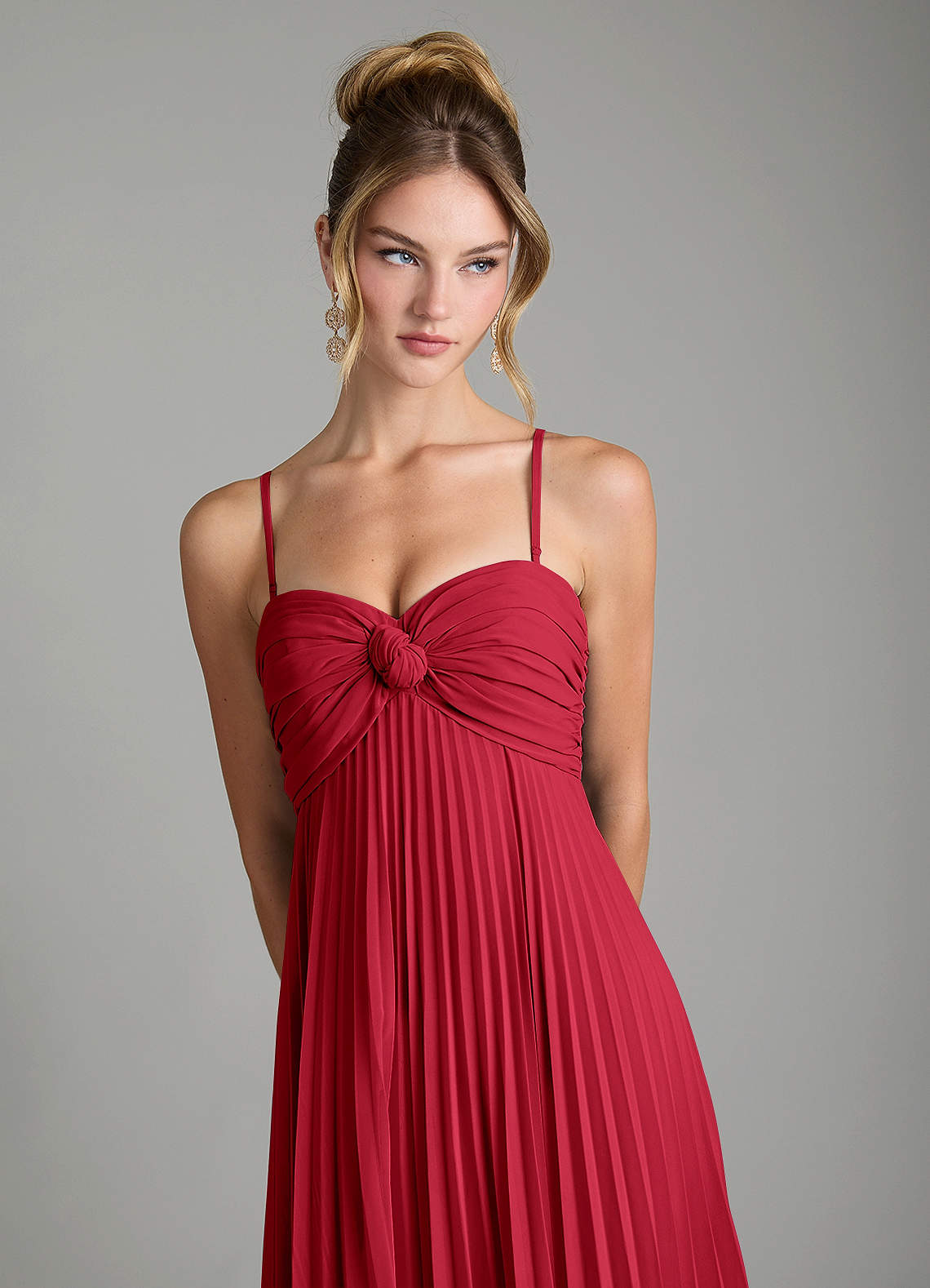 Tempest A-Line Sweetheart Chiffon Bridesmaid Dress in Scarlet