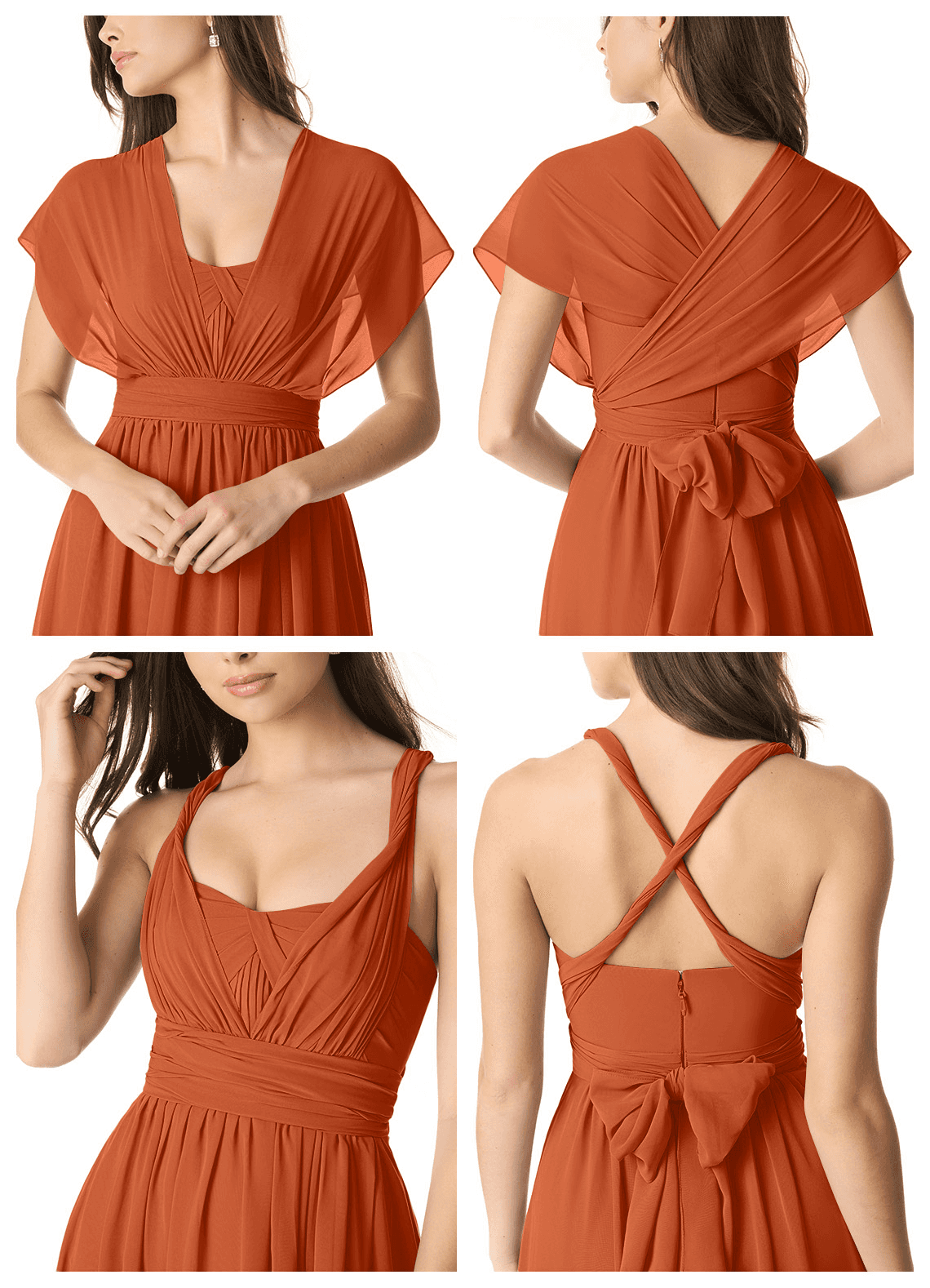Olani A-Line V-Neck Chiffon Bridesmaid Dress