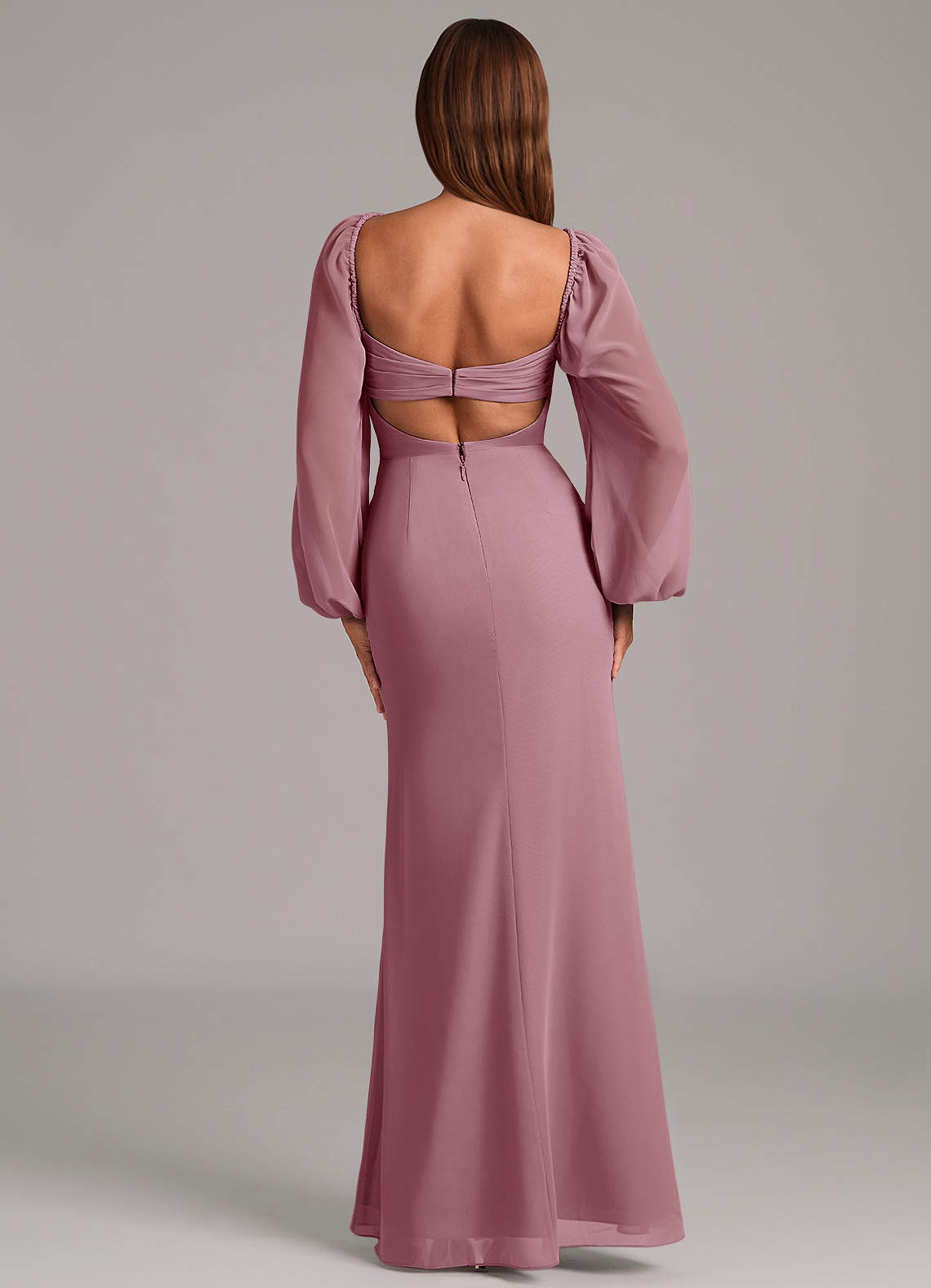Brixley Mermaid Sweetheart Chiffon Bridesmaid Dress in Vintage Mauve