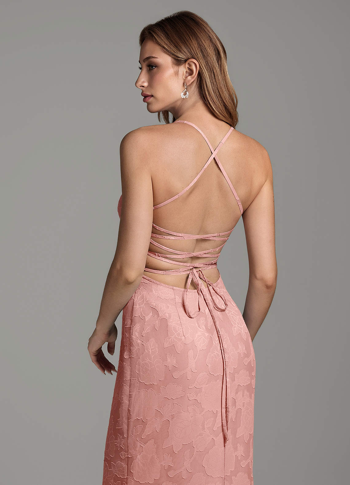 Dara Mermaid Sweetheart Floral Burnout Bridesmaid Dress in Rosette