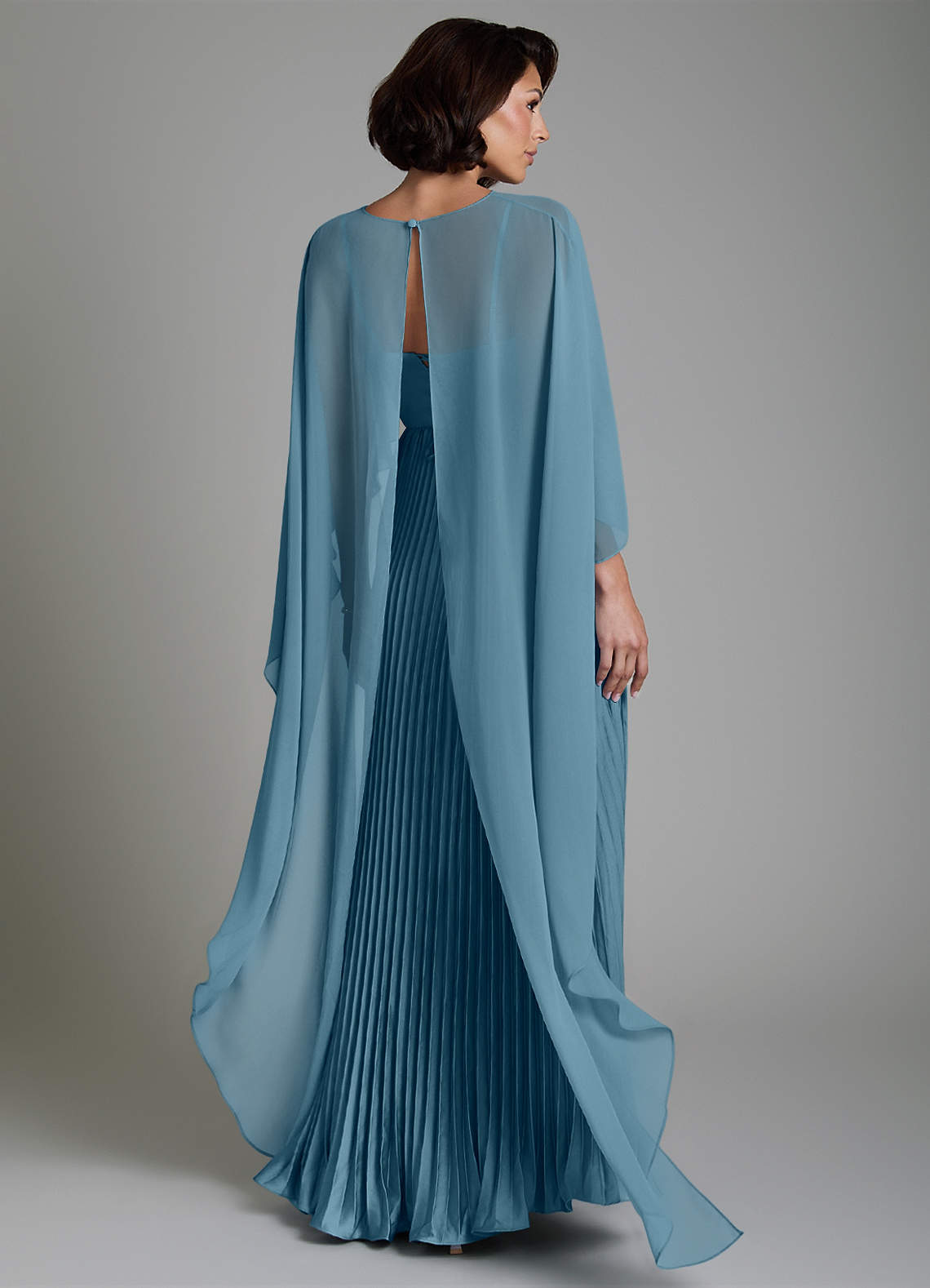 Micah A-Line Sweetheart Stretch Satin and Chiffon Bridesmaid Dress in Bermuda