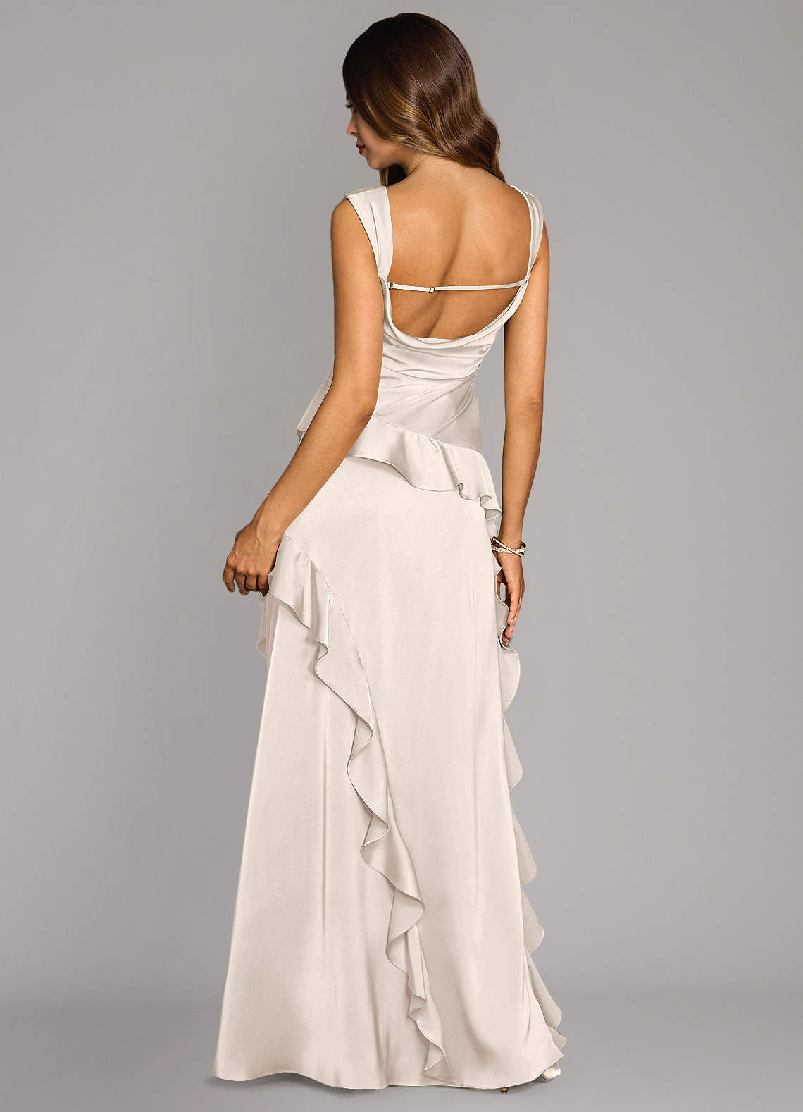 Sloane A-Line Sweetheart Stretch Satin Bridesmaid Dress in White Alabaster