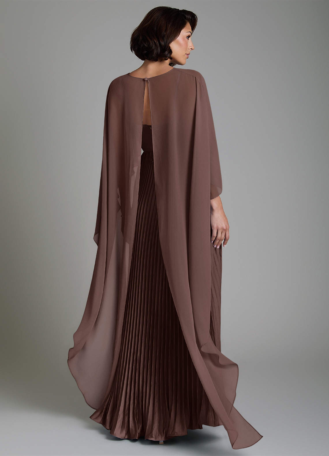 Micah A-Line Sweetheart Stretch Satin and Chiffon Bridesmaid Dress in Ganache
