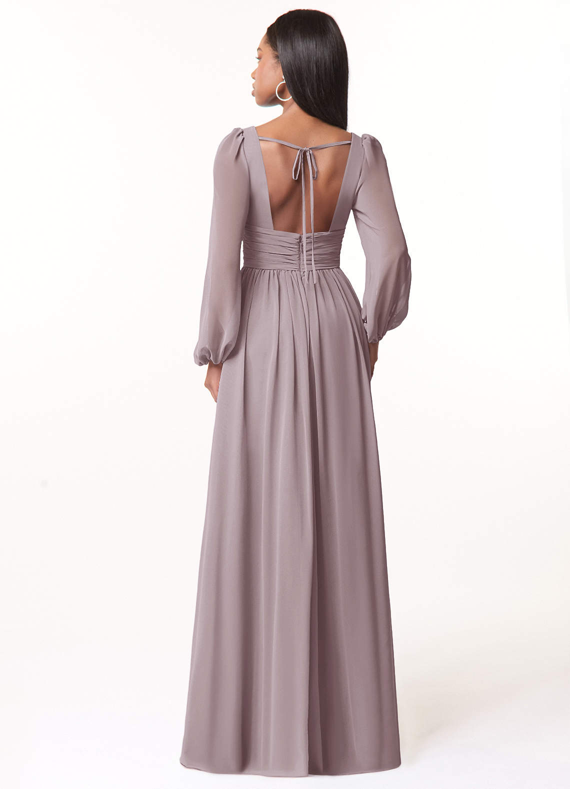 Norah A-Line V-Neck Chiffon Bridesmaid Dress in Dusk