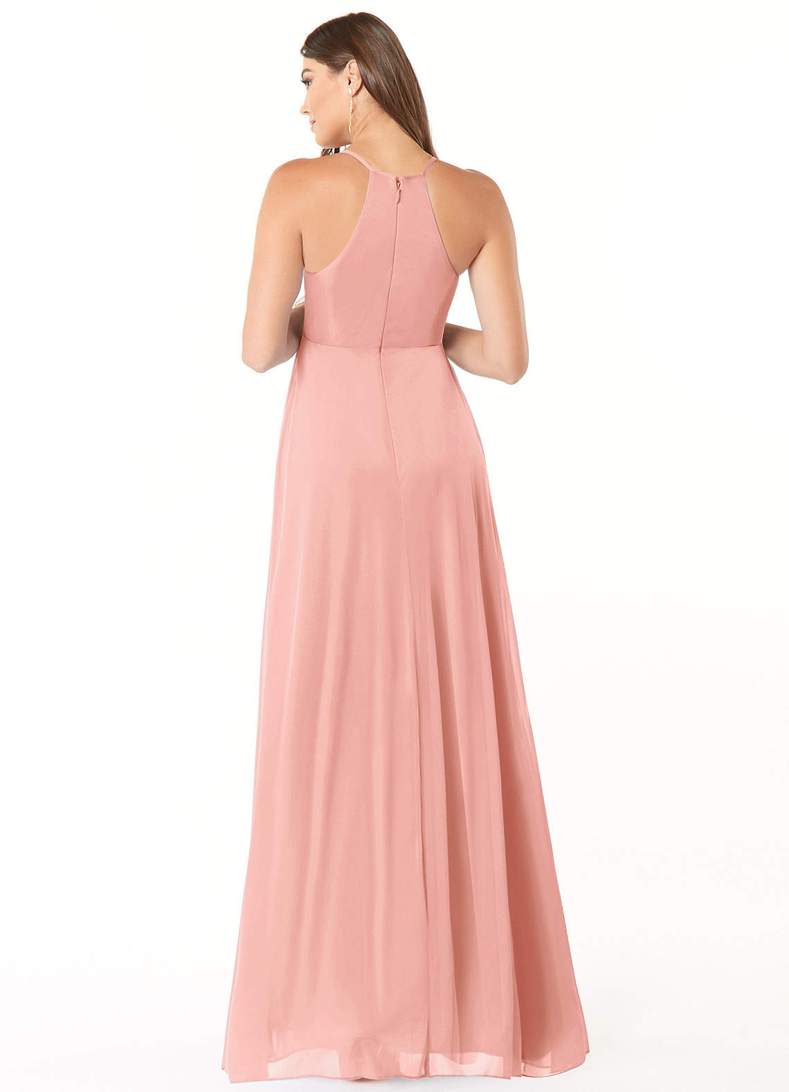 Annabelle A-Line V-Neck Mesh Bridesmaid Dress in Rosette