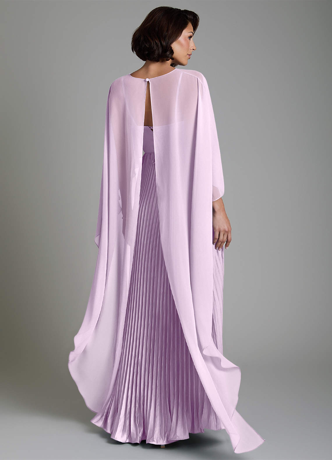 Micah A-Line Sweetheart Stretch Satin and Chiffon Bridesmaid Dress in Frosted Lilac