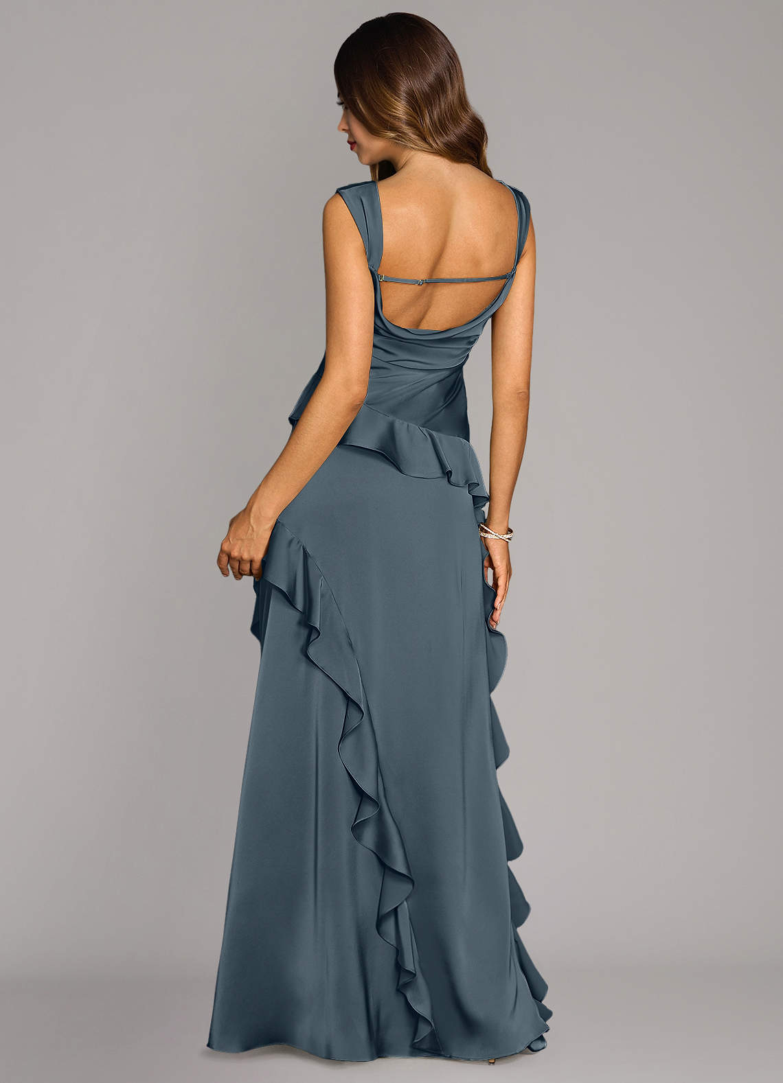Sloane A-Line Sweetheart Stretch Satin Bridesmaid Dress in Twilight