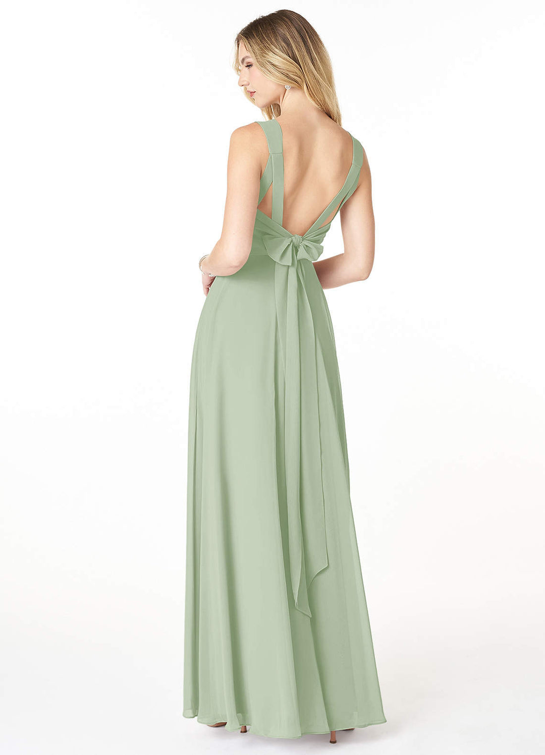 Julie A-Line Sweetheart Chiffon Bridesmaid Dress in Dusty Sage