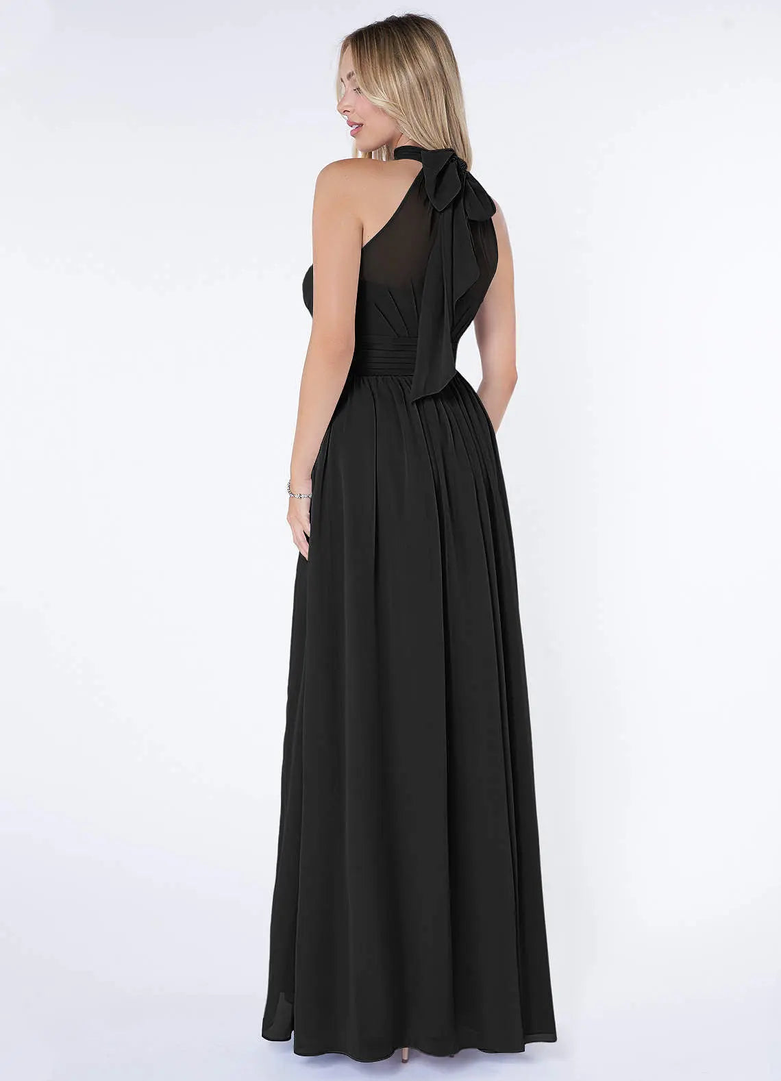 Iman A-Line Halter Chiffon Bridesmaid Dress