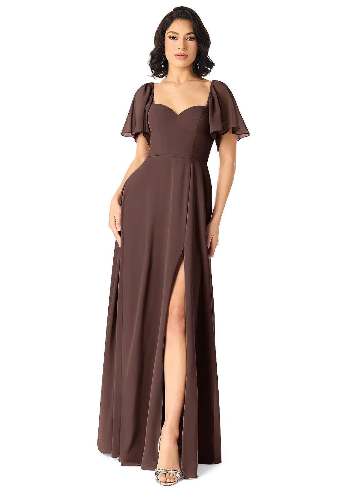 Chloe A-Line Sweetheart Chiffon Bridesmaid Dress in Ganache