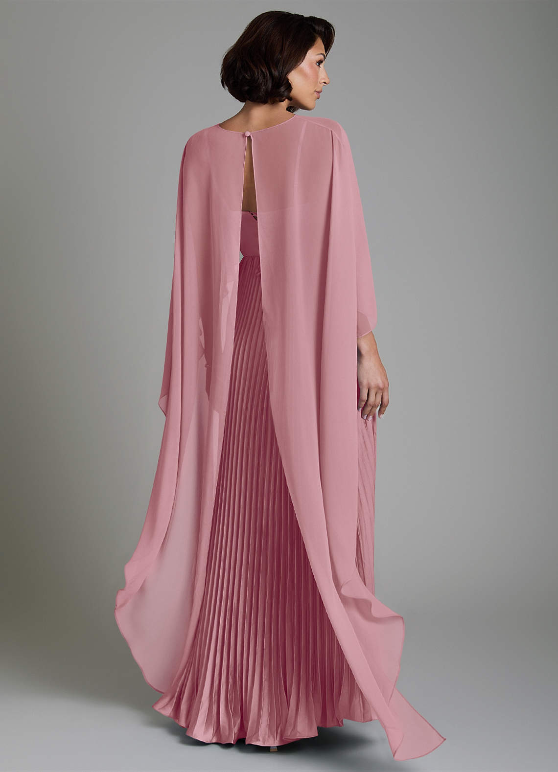 Micah A-Line Sweetheart Stretch Satin and Chiffon Bridesmaid Dress in Vintage Mauve