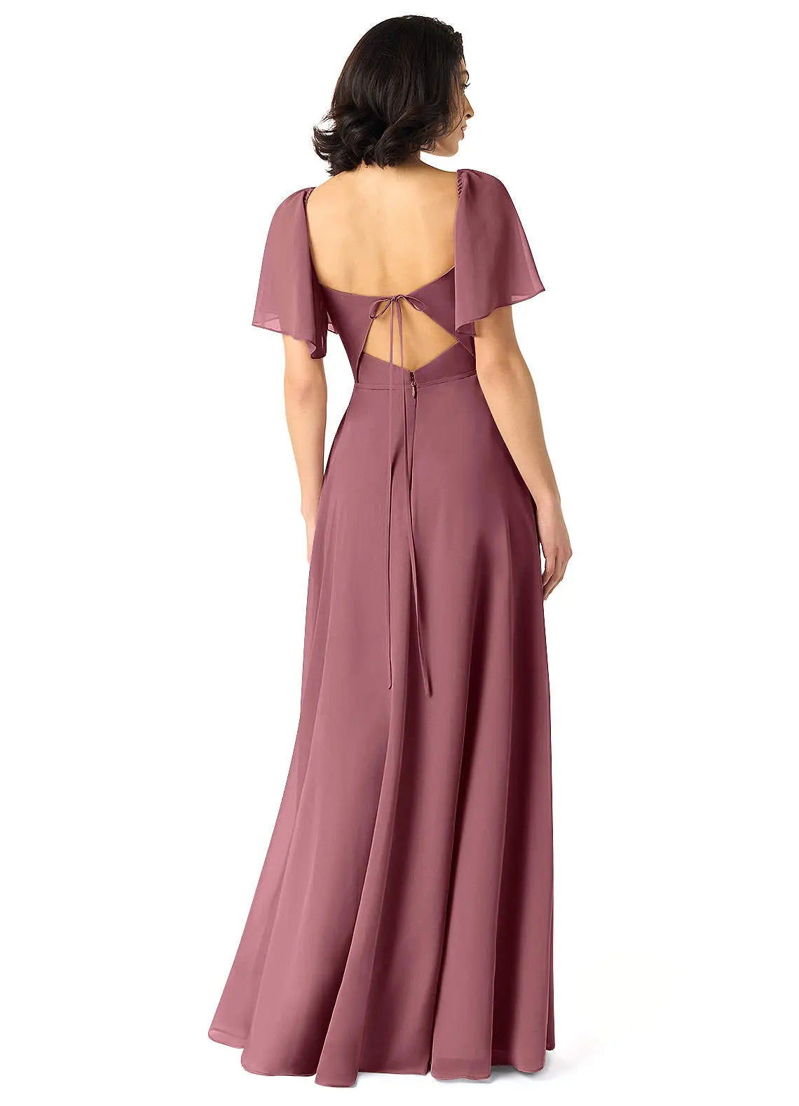 Chloe A-Line Sweetheart Chiffon Bridesmaid Dress in Desert Rose