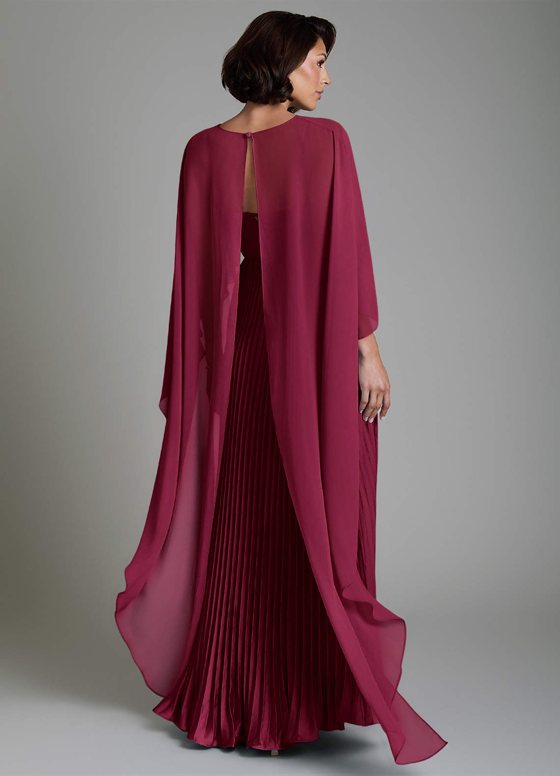Micah A-Line Sweetheart Stretch Satin and Chiffon Bridesmaid Dress in Burgundy