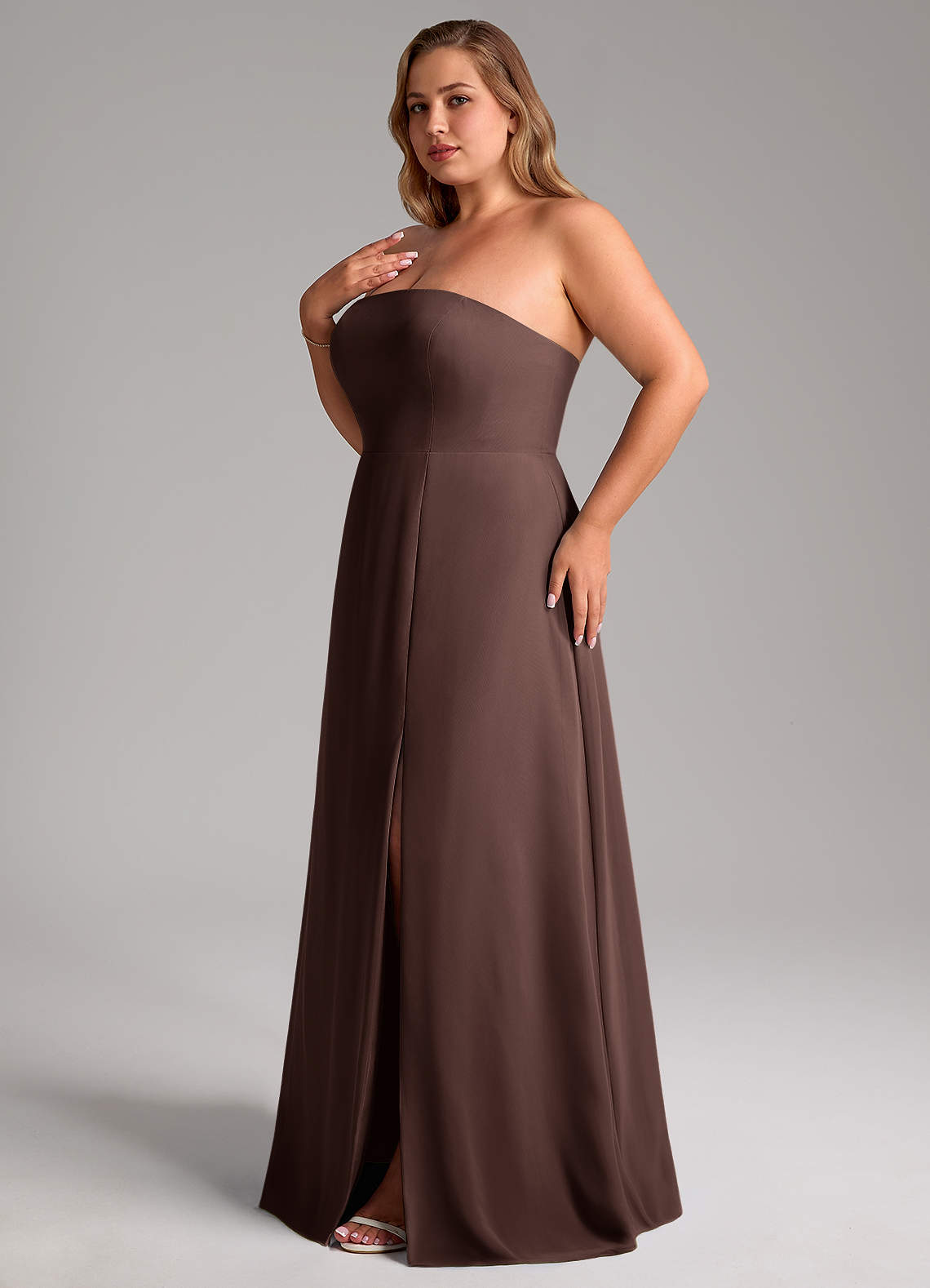 Wren A-Line Straight-Neck Chiffon Bridesmaid Dress