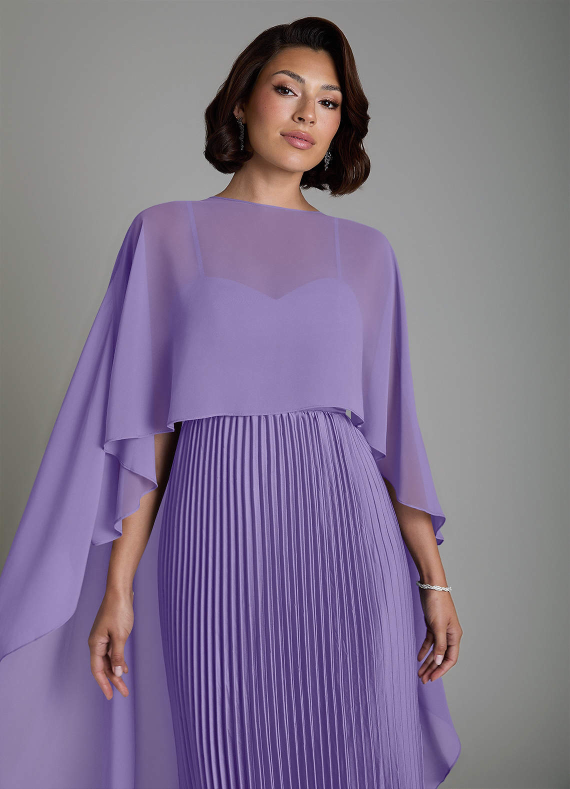 Micah A-Line Sweetheart Stretch Satin and Chiffon Bridesmaid Dress in Tahiti