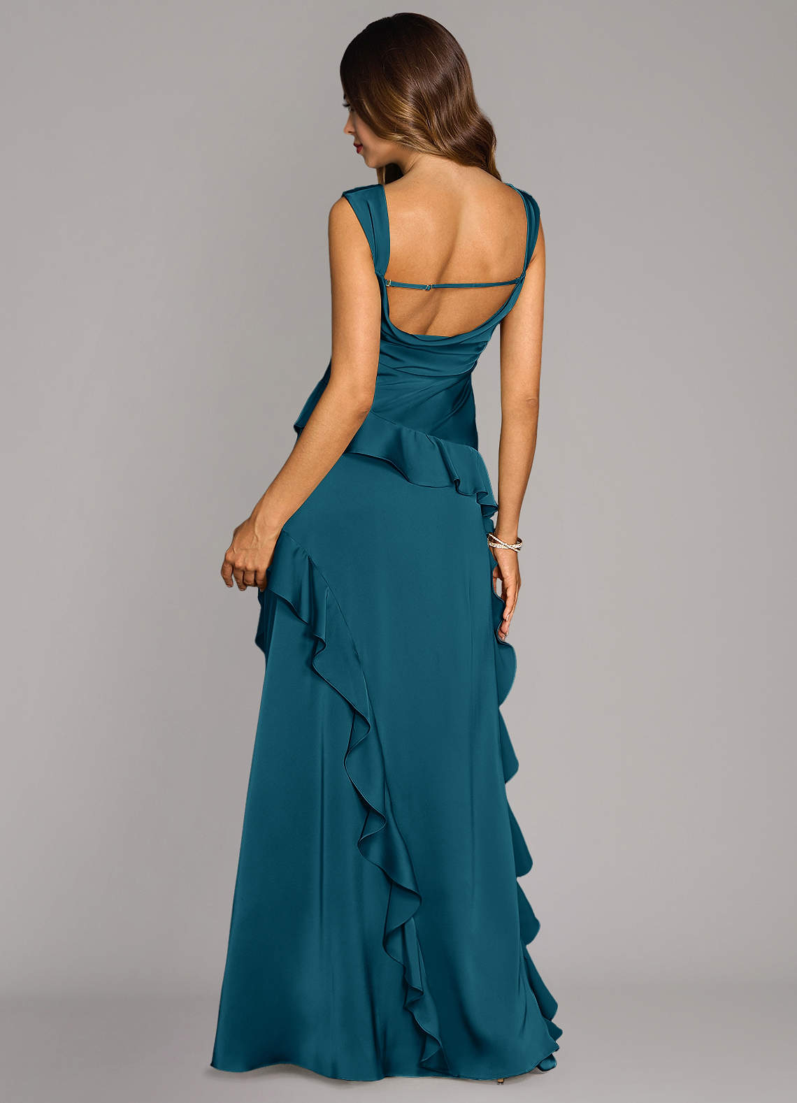 Sloane A-Line Sweetheart Stretch Satin Bridesmaid Dress in Ink Blue
