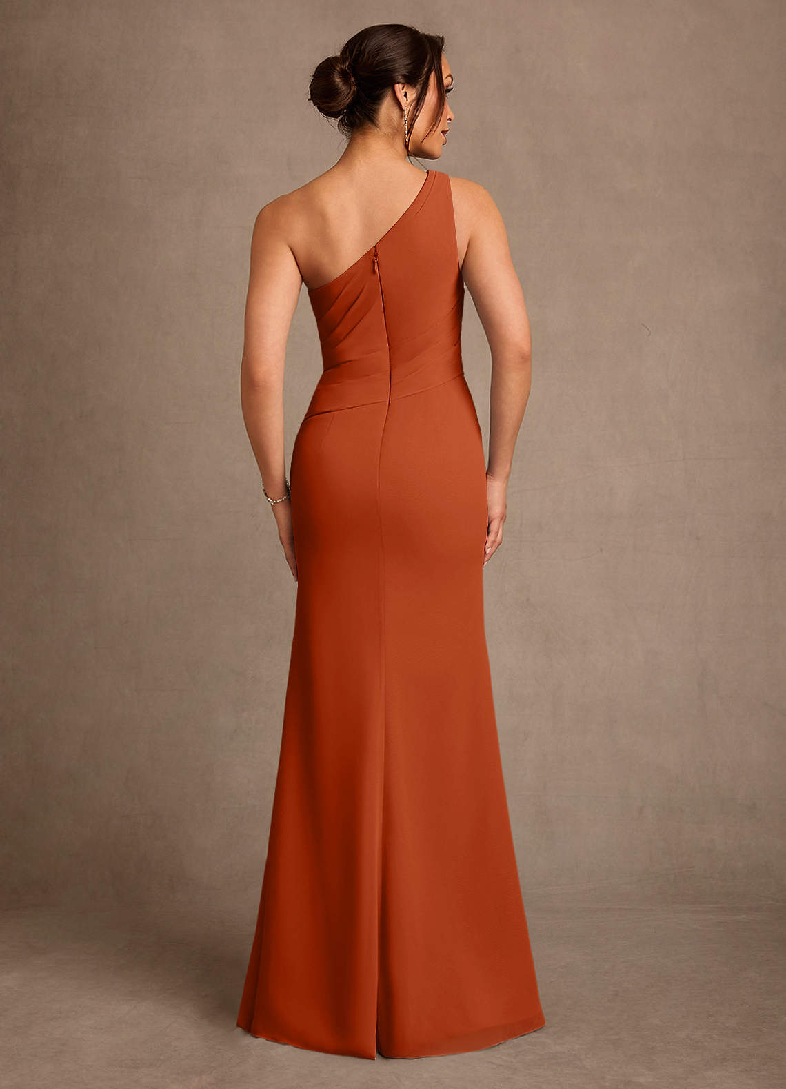 Floy Sheath One-Shoulder Chiffon Mother of the Bride Dress in Lemon Sorbet