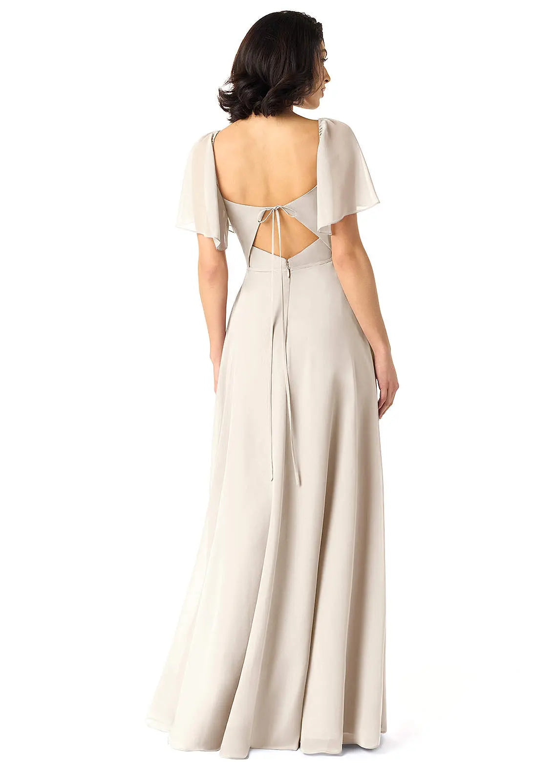 Chloe A-Line Sweetheart Chiffon Bridesmaid Dress in White Alabaster